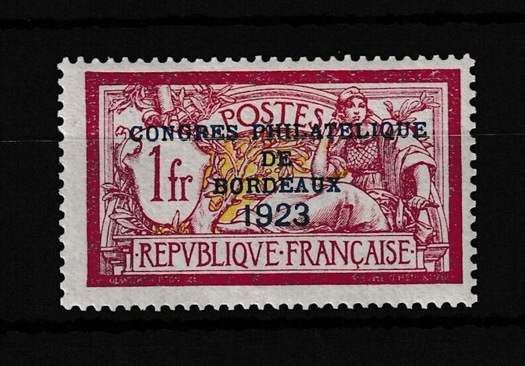 France 1923 - Signed Brun, Bordeaux Philatelic Congress - Yvert n°182