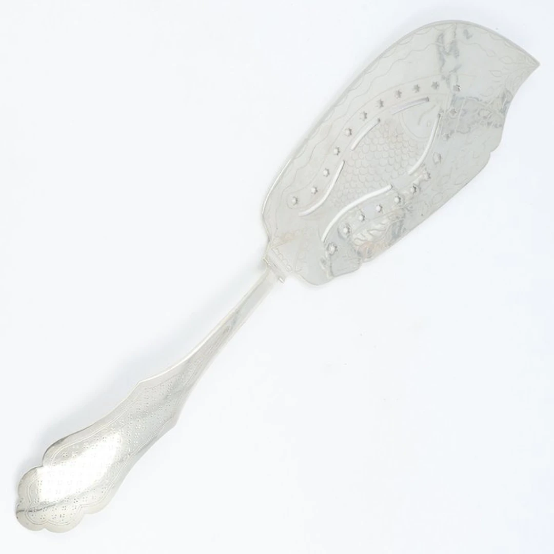 Scandinavisch model Visschep (ca. 1850 - Fish serving set - .830 silver