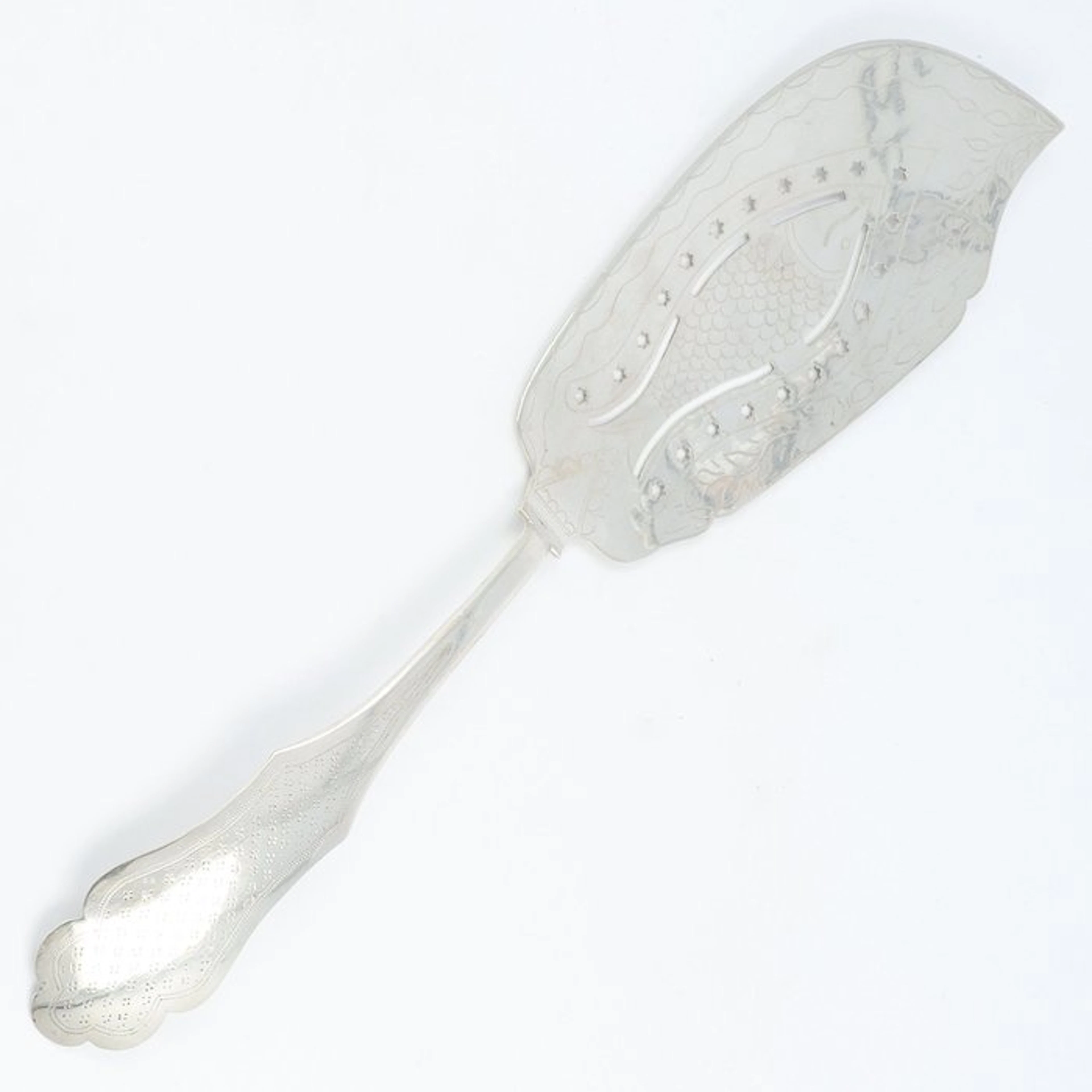 Scandinavisch model Visschep (ca. 1850 - Fish serving set - .830 silver
