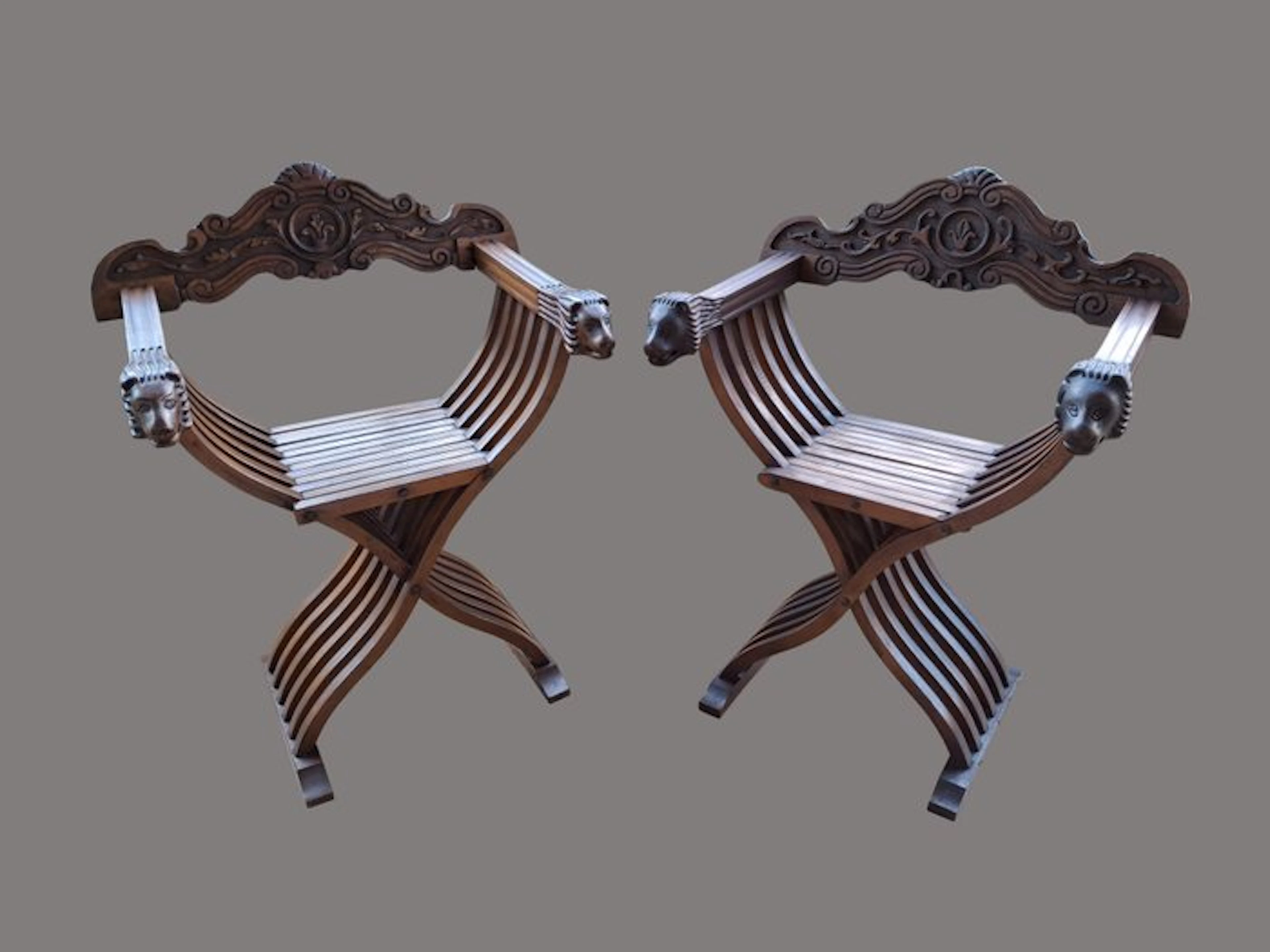 Chair (2) - Savonarola - Hardwood - Made in Italy