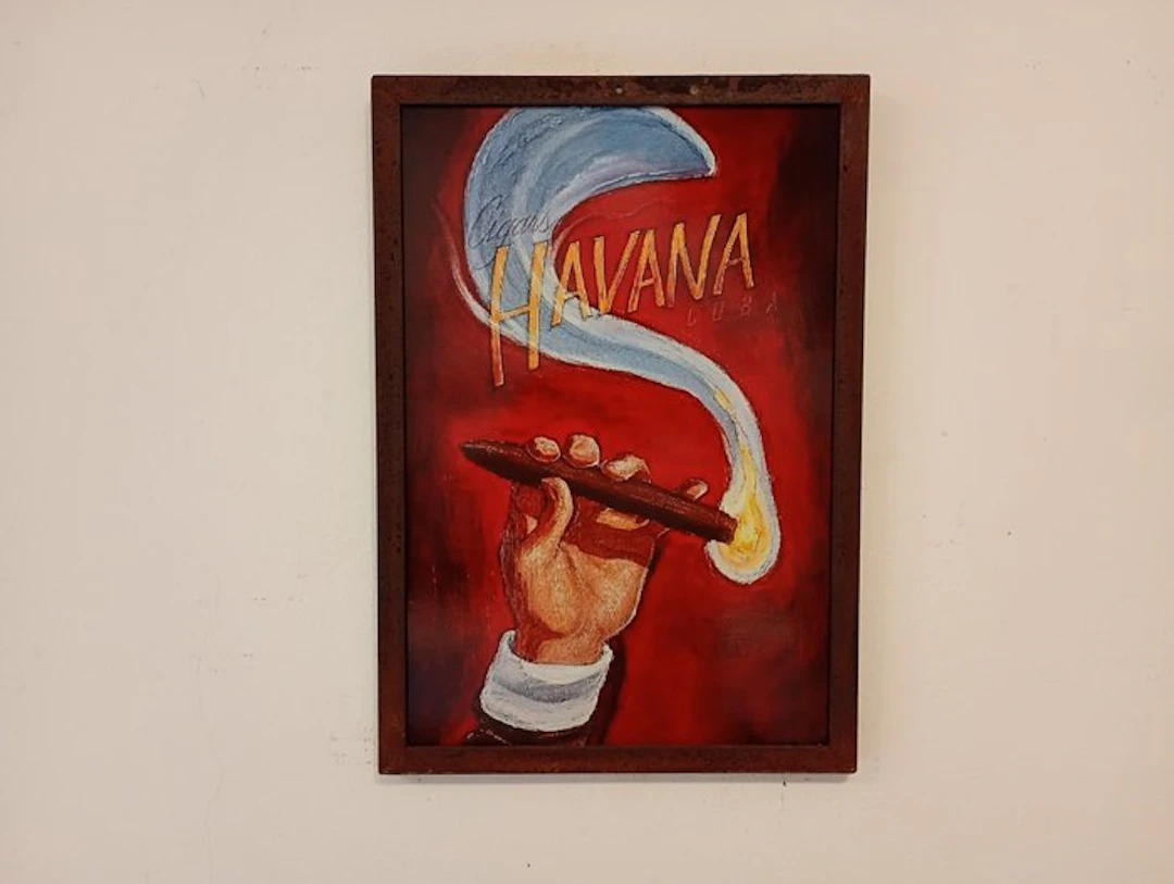 Havana sigari - Havana Cigars - ricksen - Advertising sign - 1952 - Metal