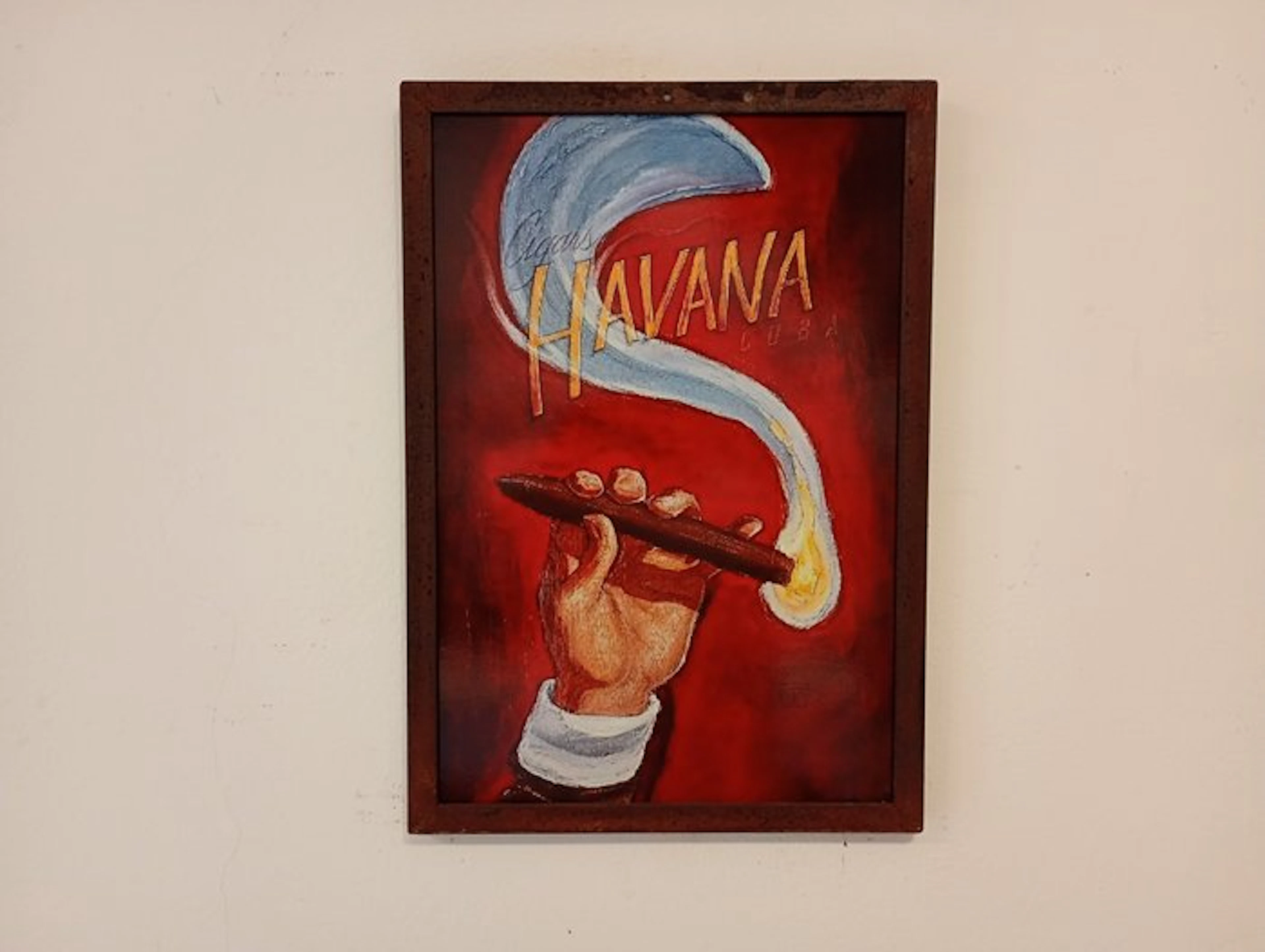 Havana sigari - Havana Cigars - ricksen - Advertising sign - 1952 - Metal