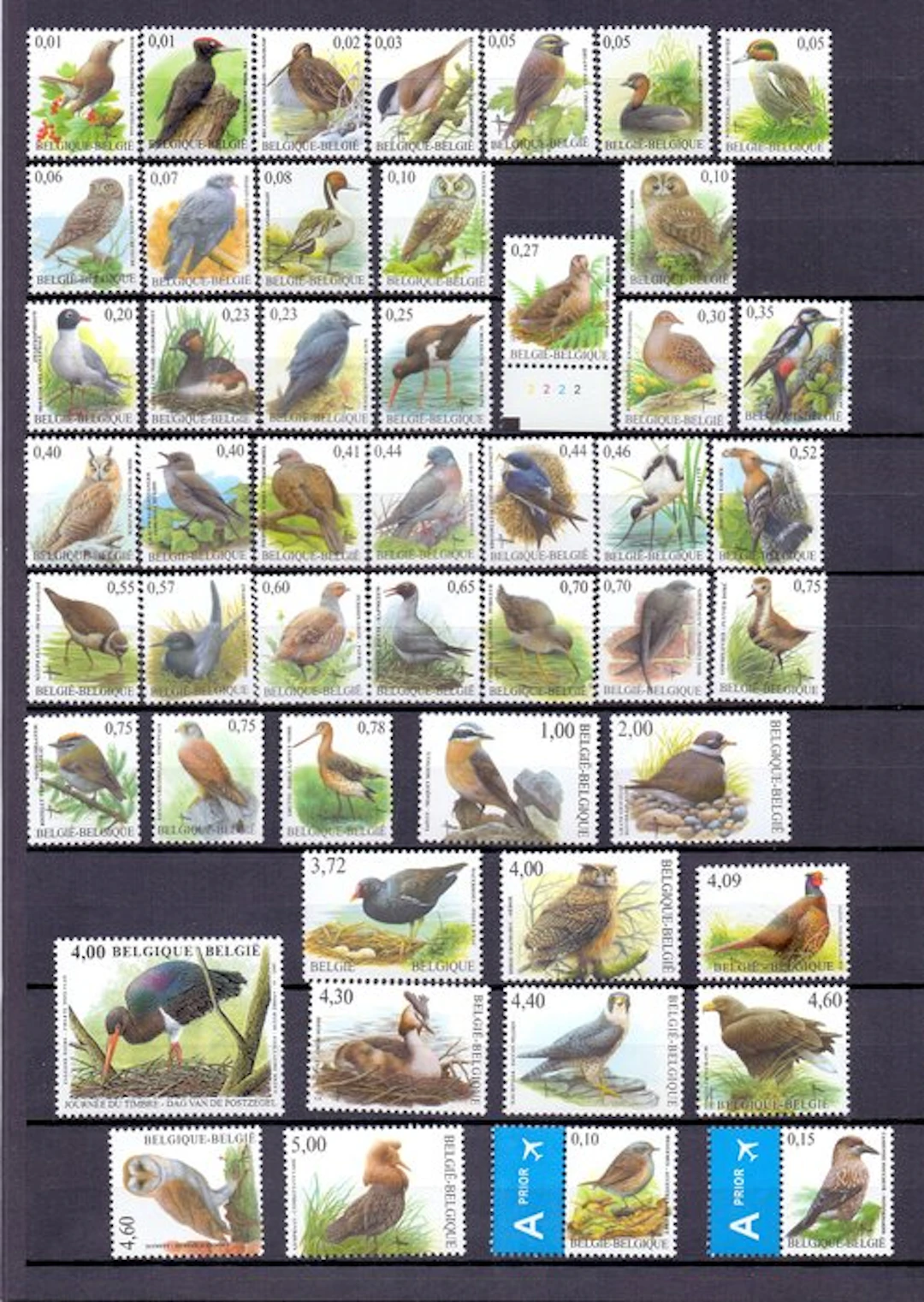 Belgium 1986/2010 - Extensive collection of Buzin birds...