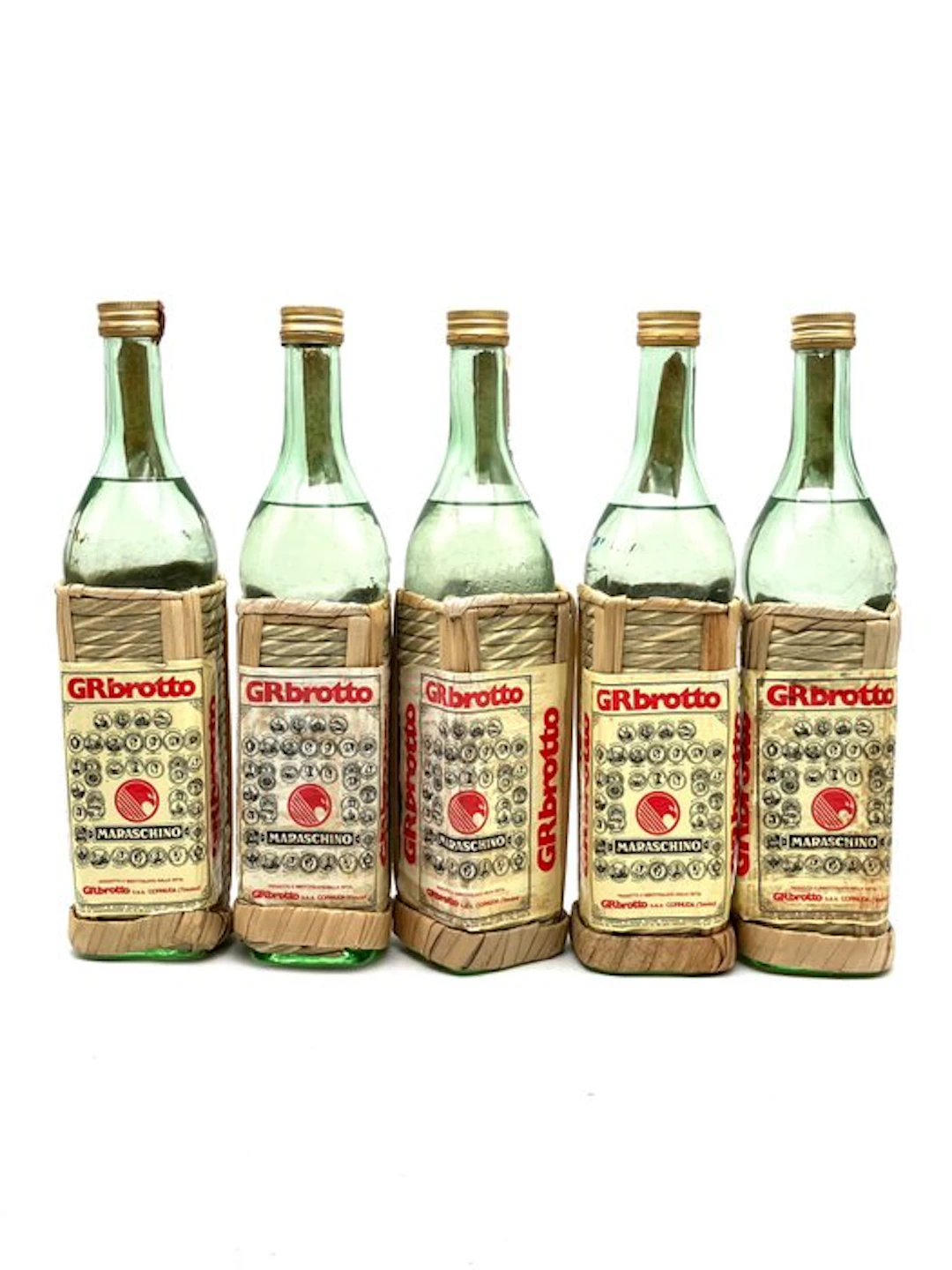 G.R. Brotto - Maraschino - b. 1970s - 75cl - 5 bottles