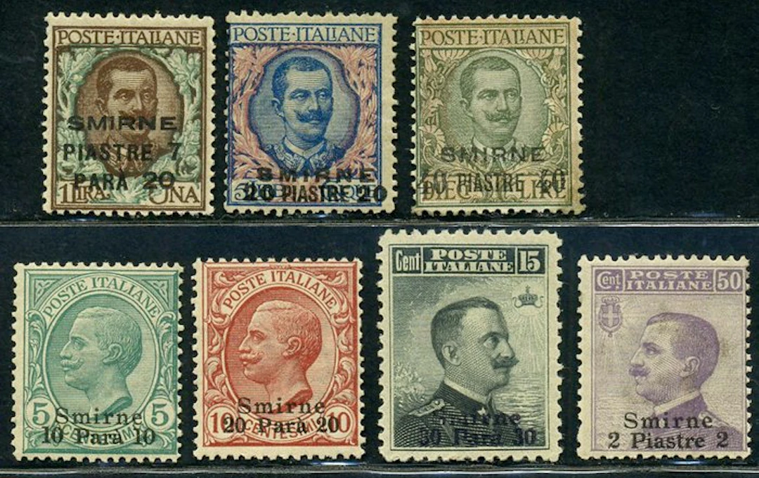 Levant 1909 - Smyrna, complete series of 8 values. - Sassone 1/8