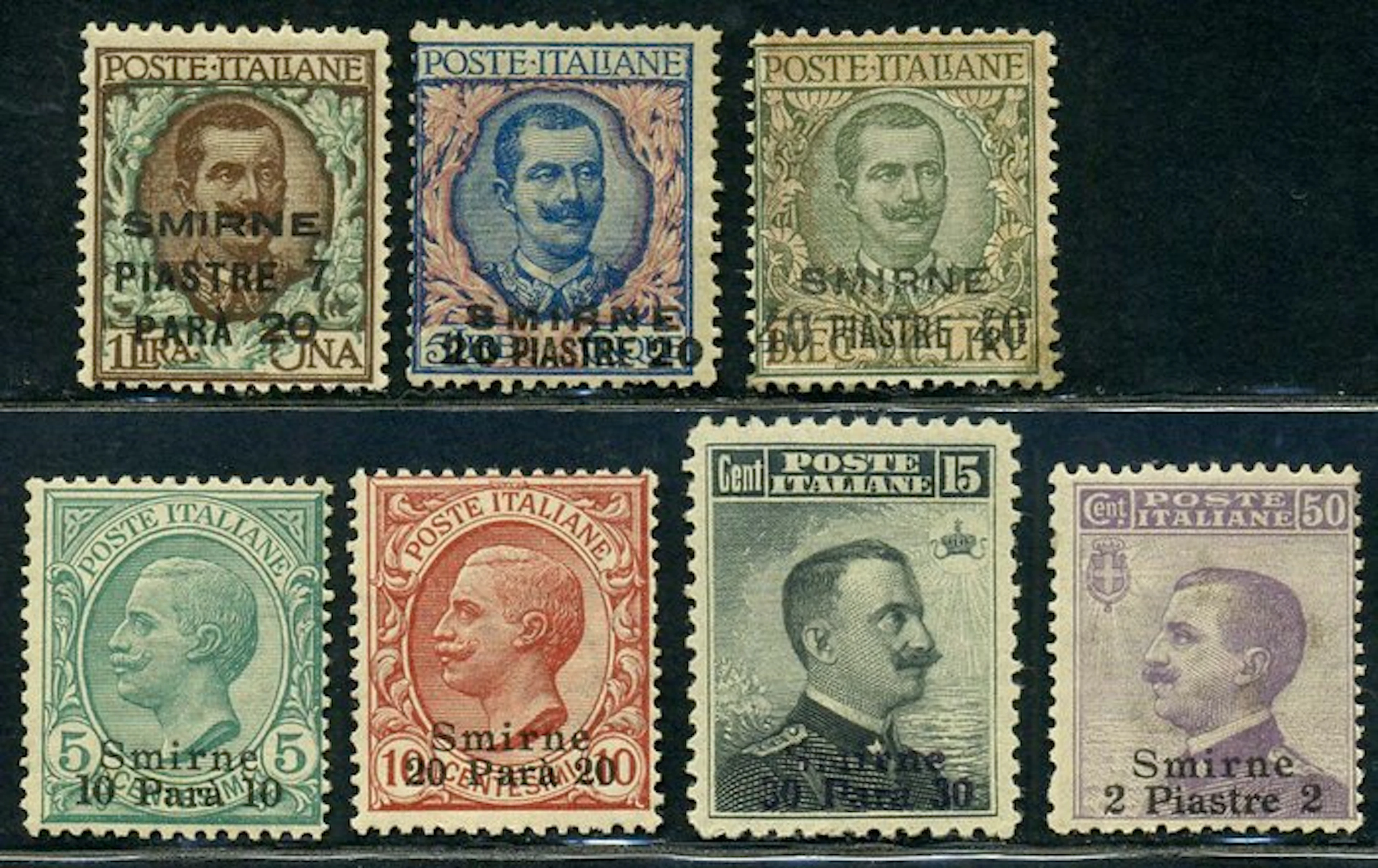 Levant 1909 - Smyrna, complete series of 8 values. - Sassone 1/8