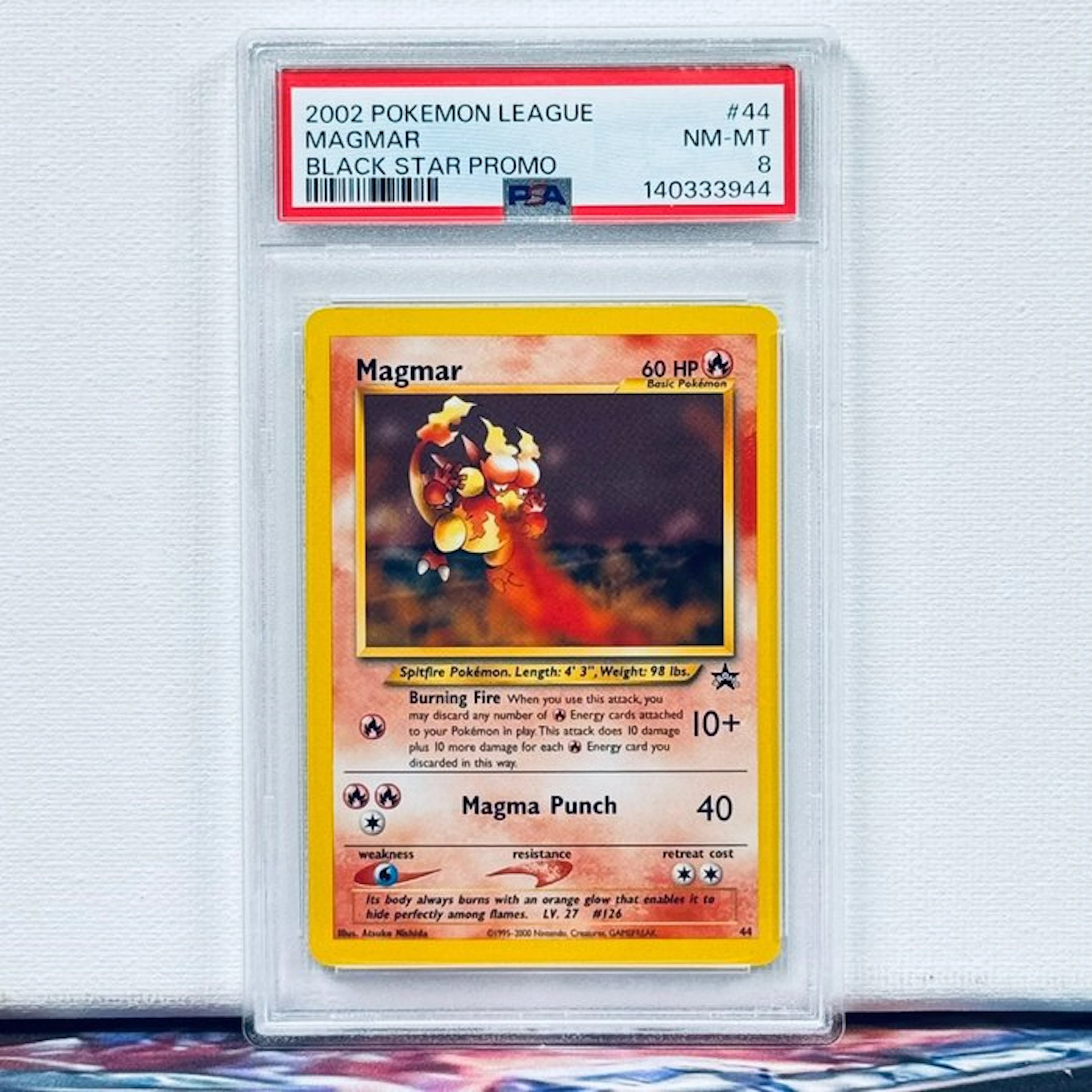 Pokémon Graded card - MAGMAR #44 2002 POKEMON LEAGUE...