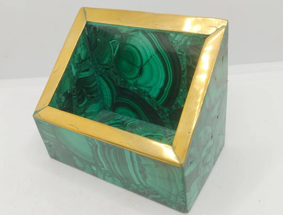 Gorgeous Natural Malachite - object holder- 370 g