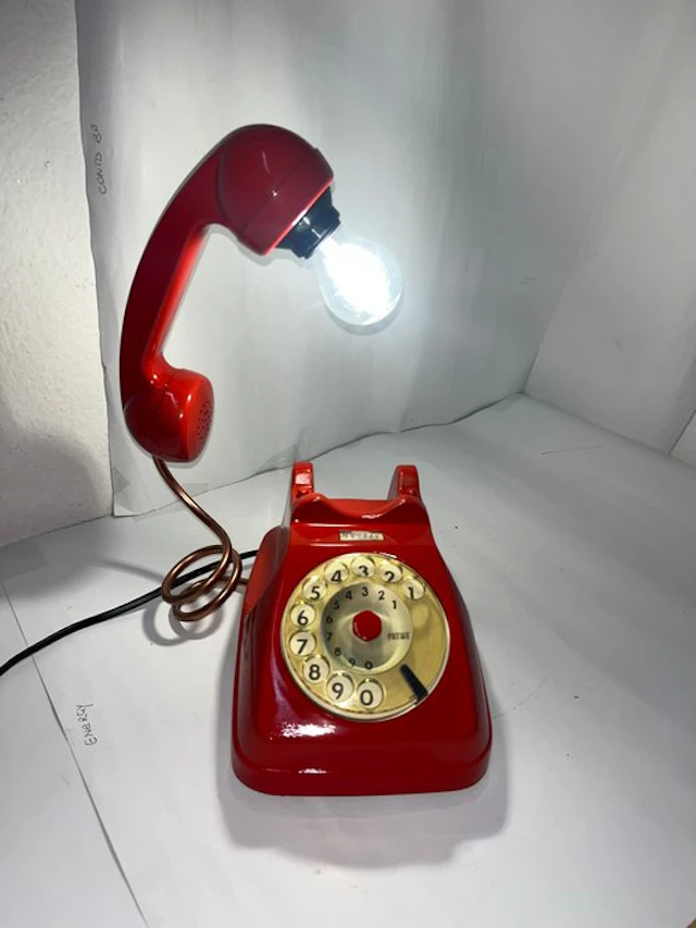 telefono lampada - Table lamp - PVC brass metal