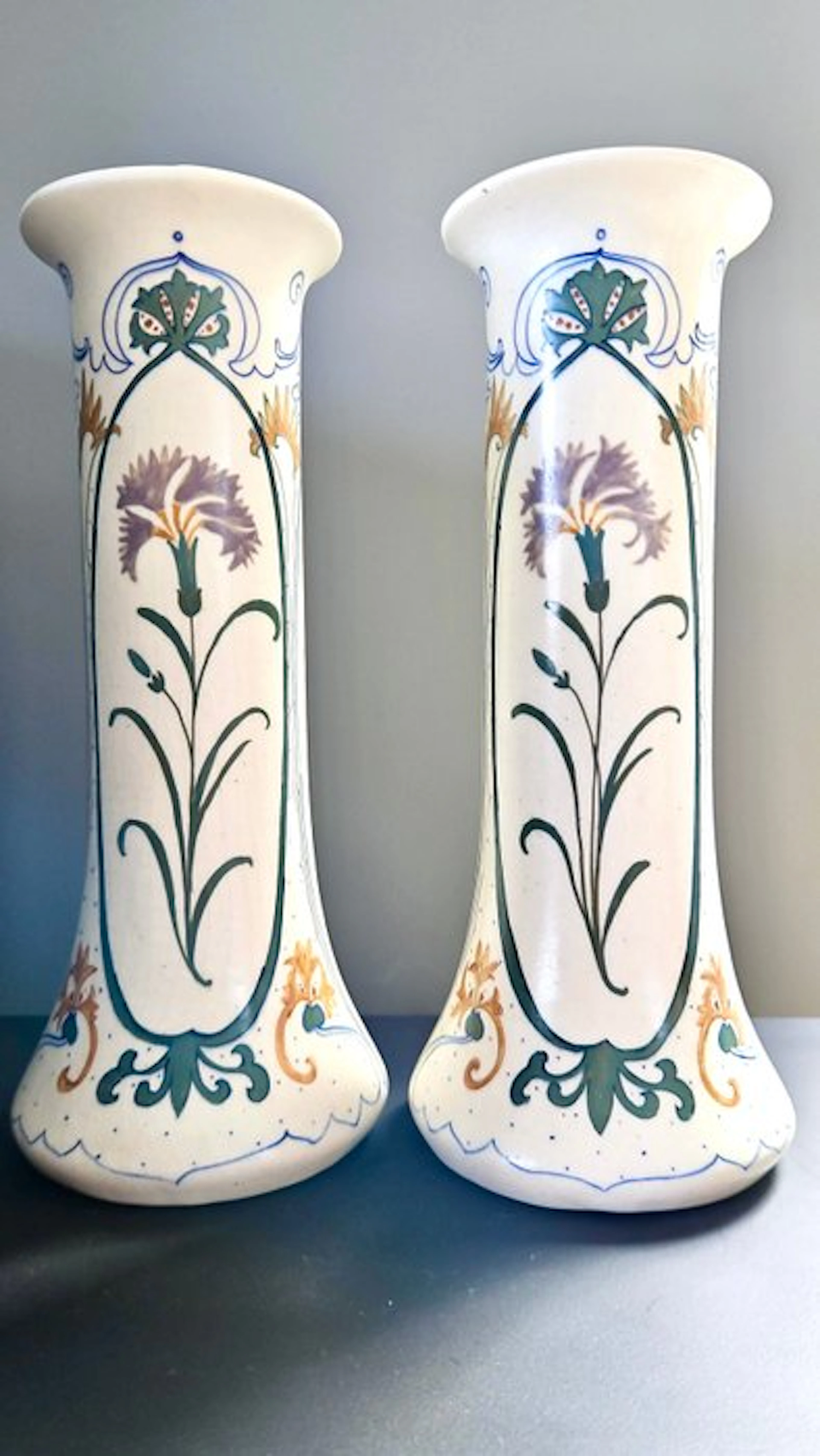 Arnhemse Fayencefabriek - Klaas Vet - Vase (2) - Earthenware - Dirk Straus