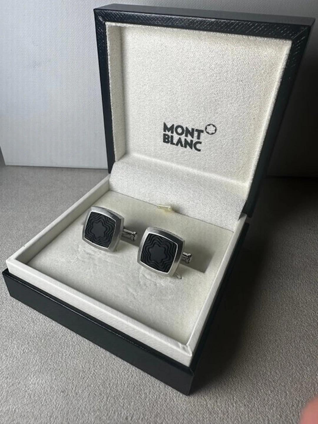 Montblanc - Steel, rubber - Cufflinks - Rubber star 101598