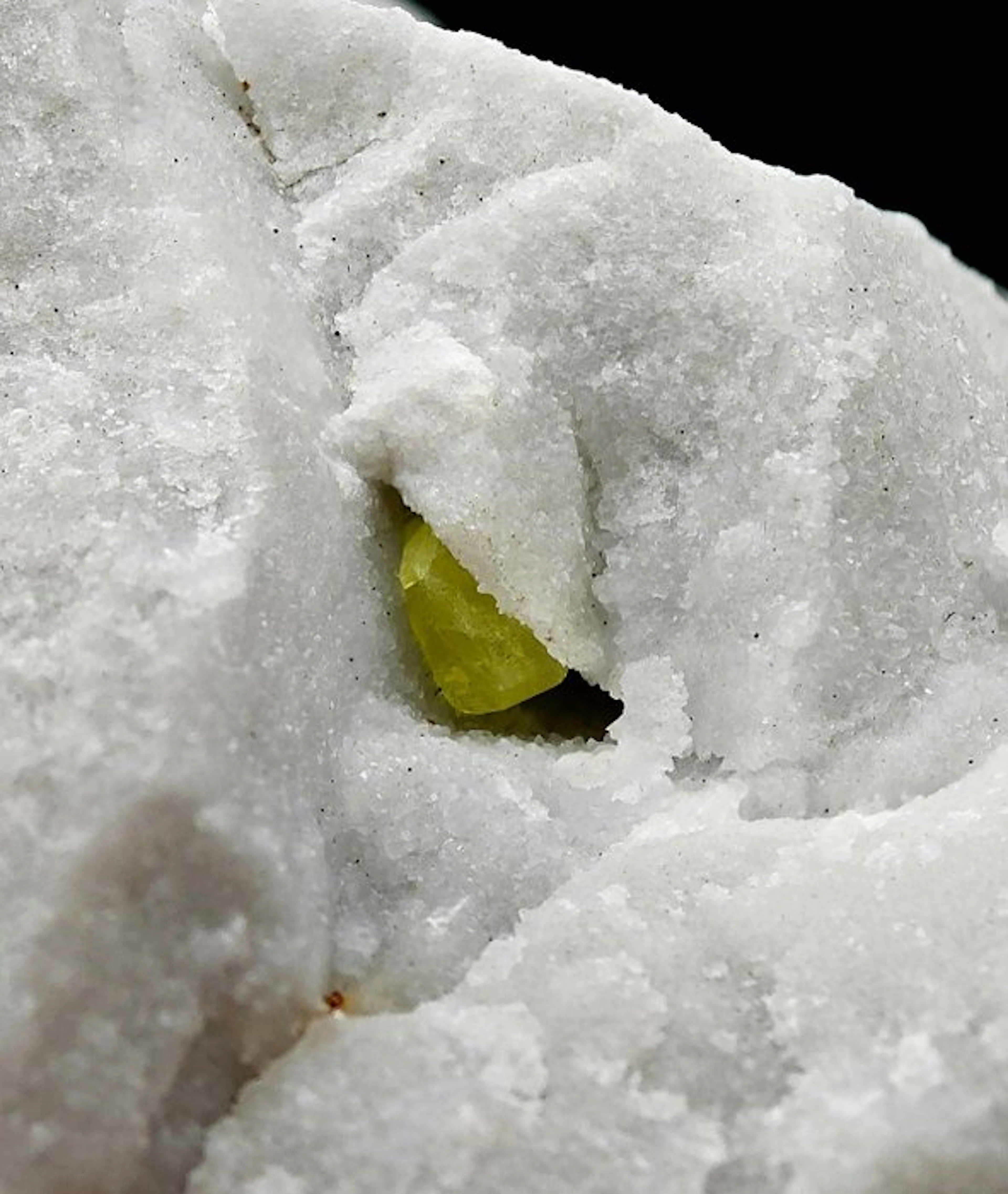 RAREST YELLOW SULFUR on Carrara marble