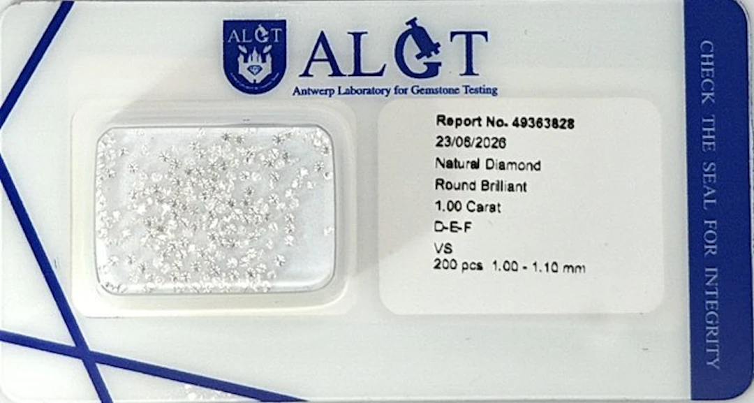 200 pcs Diamond (Natural) - 1.00 ct - Round - F
