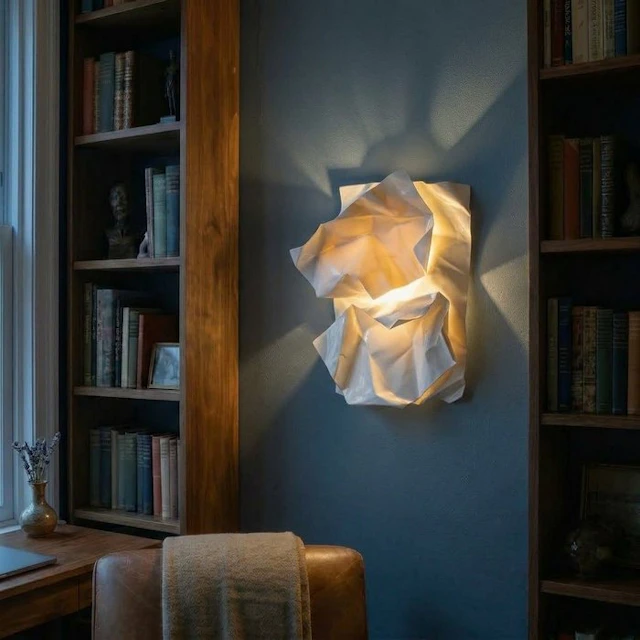 AO_Lightsculptures - Andrea Olivazzo - Wall lamp - Sgualcita 3 - Aluminium