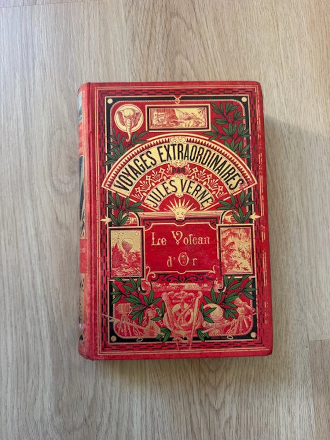 Jules Verne - Le Volcan d’Or [Rarissime cartonnage Hetzel...