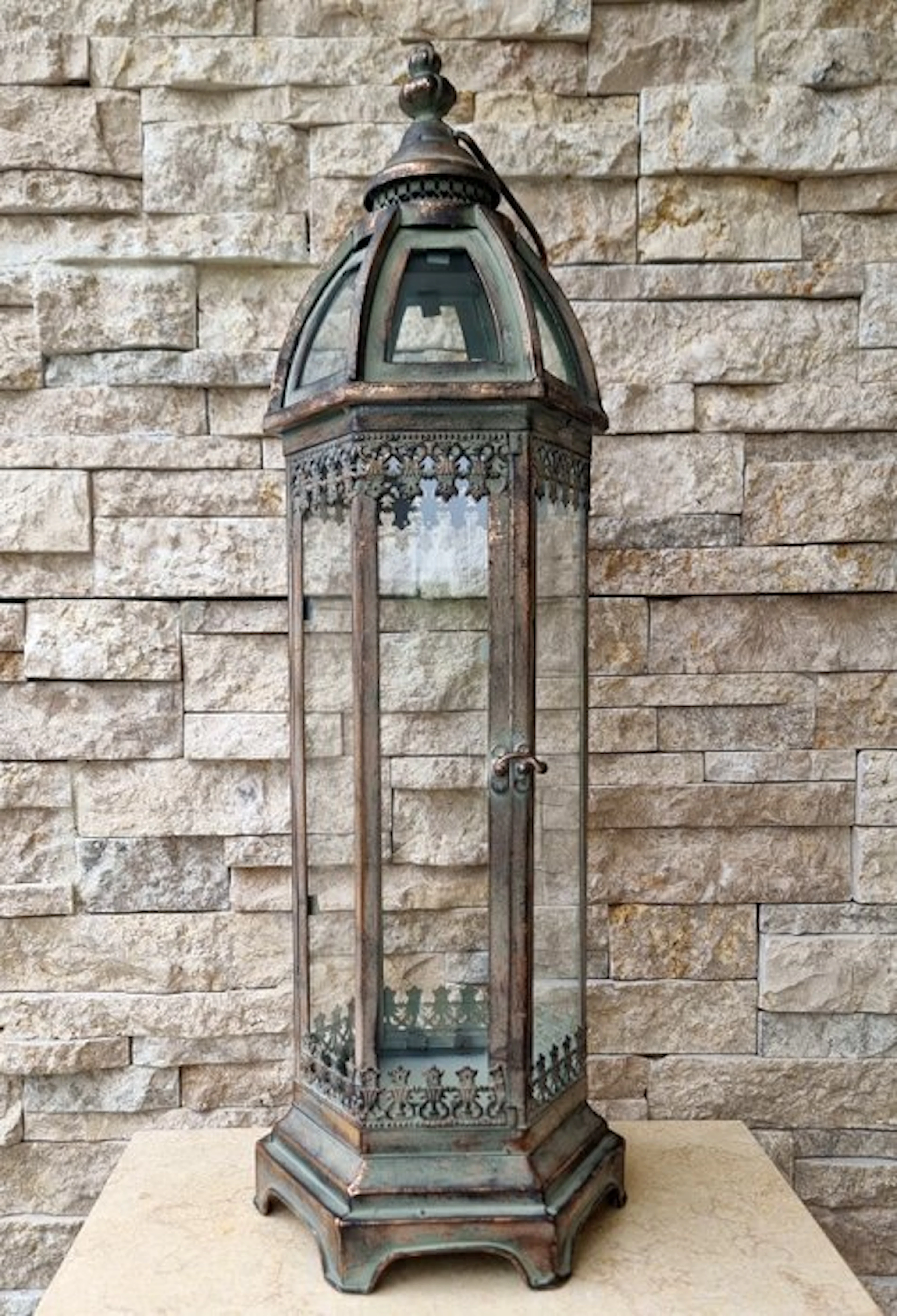 Lantern - Glass, Iron, Metal