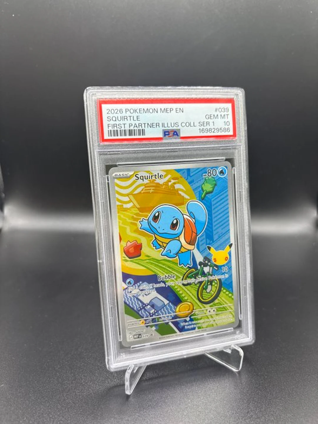 Pokémon - 1 Graded card - Squirtle 039 First Partner Ill Coll Series Promo card