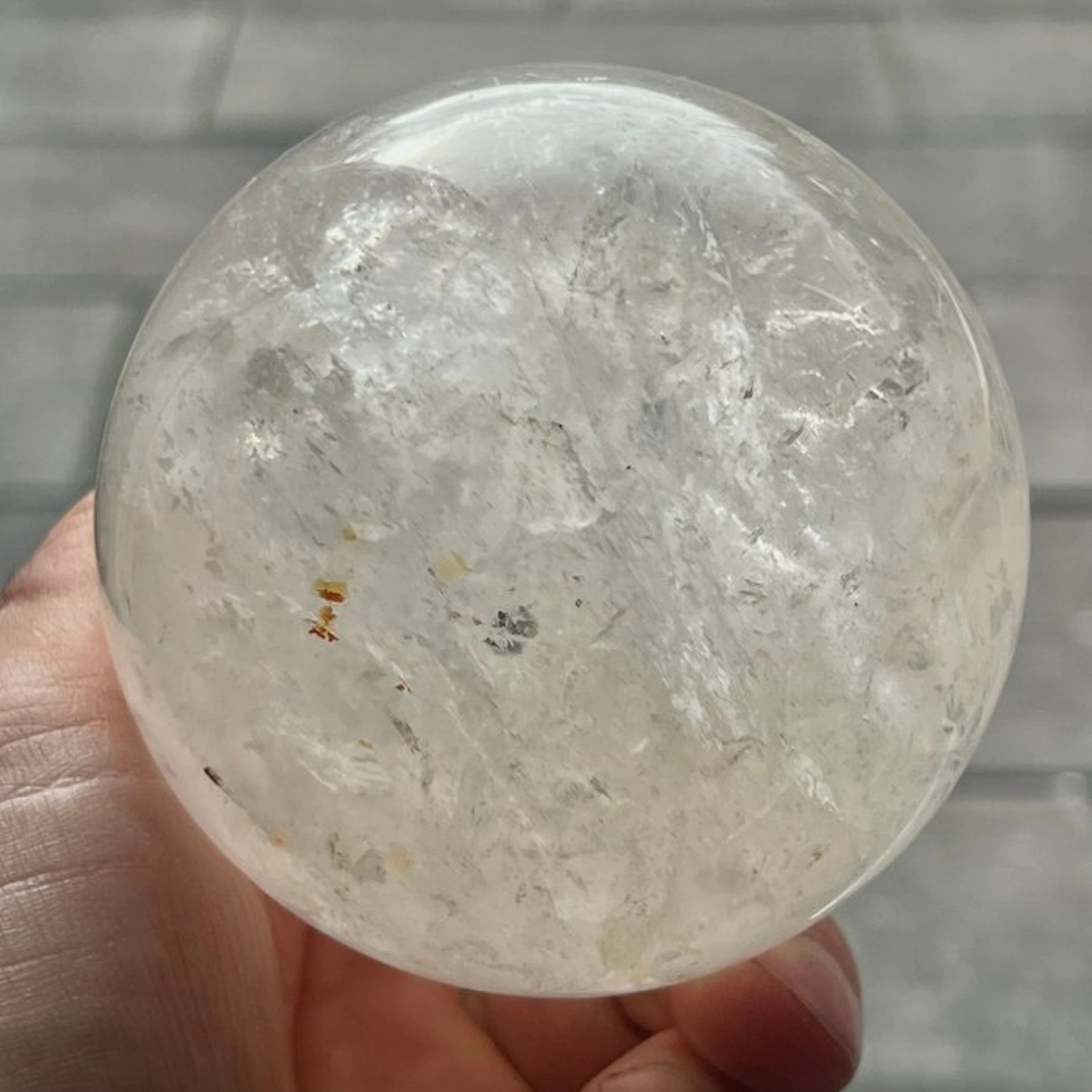 Mountain Crystal Clear Quality sphere Crystal - Height...