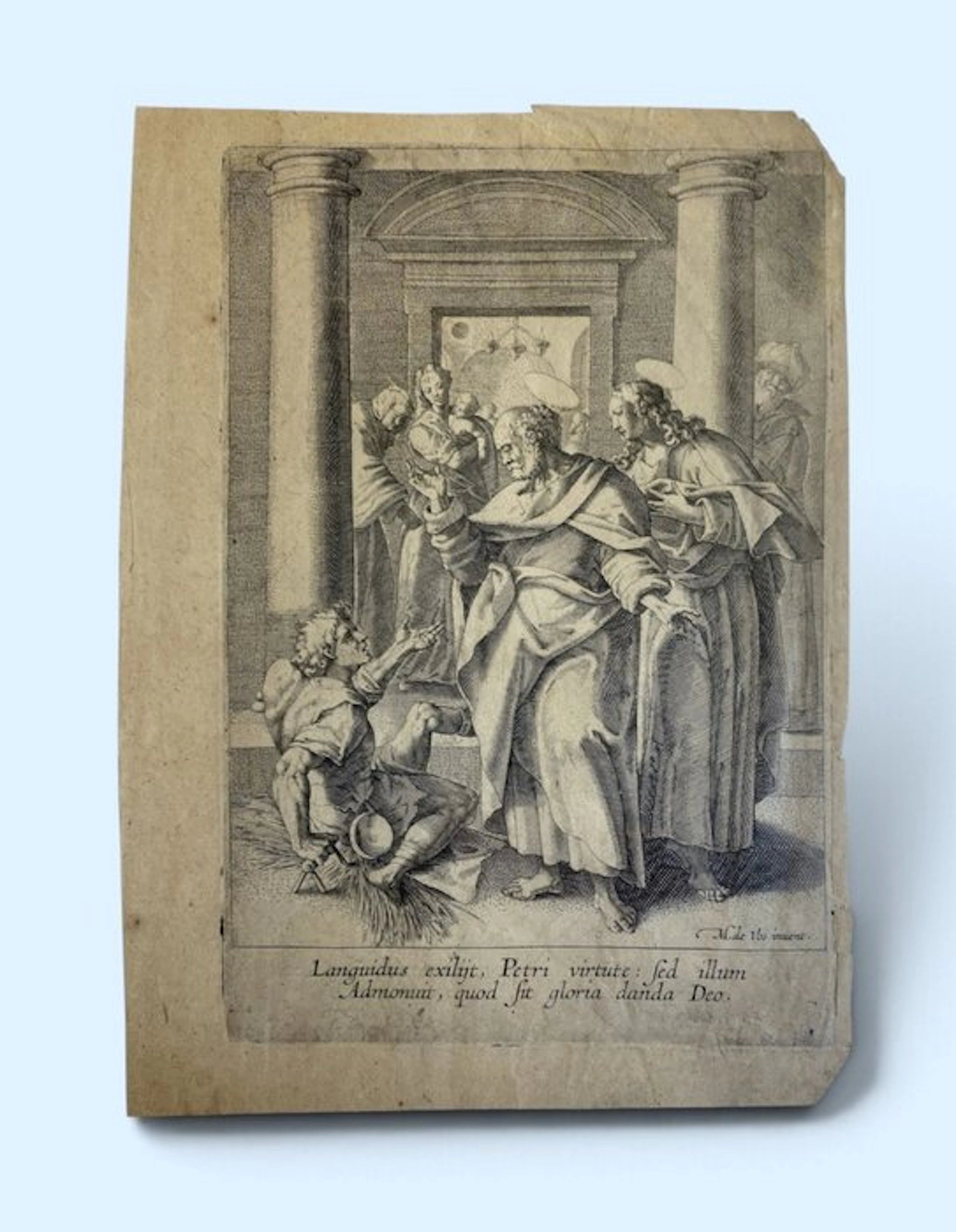 Gerard de Jode / Marten de Vos - Languidus exiliit, Petri virtute: