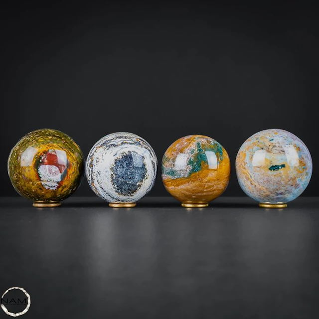 Ocean Jasper Balls – Unique Natural Patterns in bright colors- 2020.16 g - (4)
