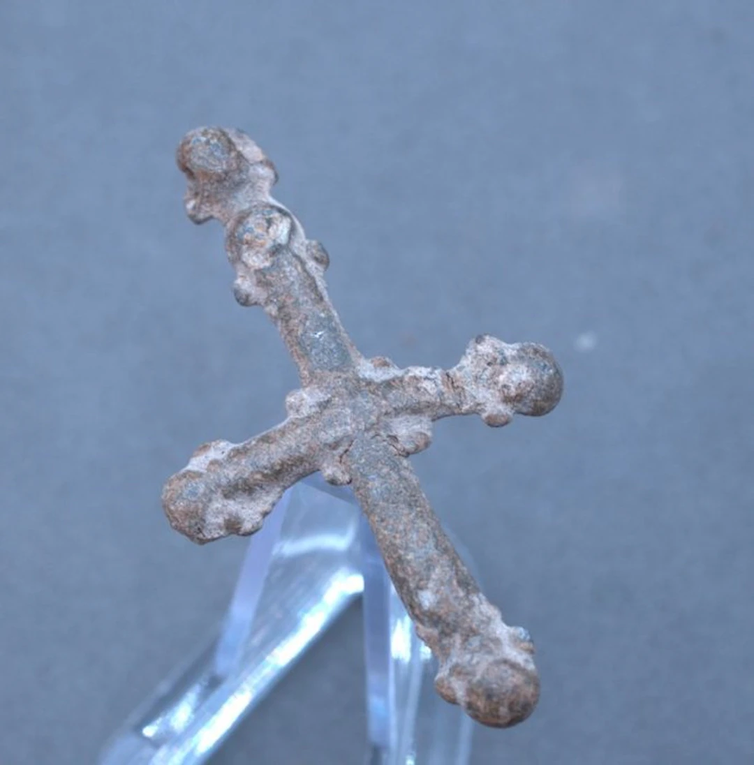Medieval, Crusaders lead Cross pendant - 39 mm (No reserve price)