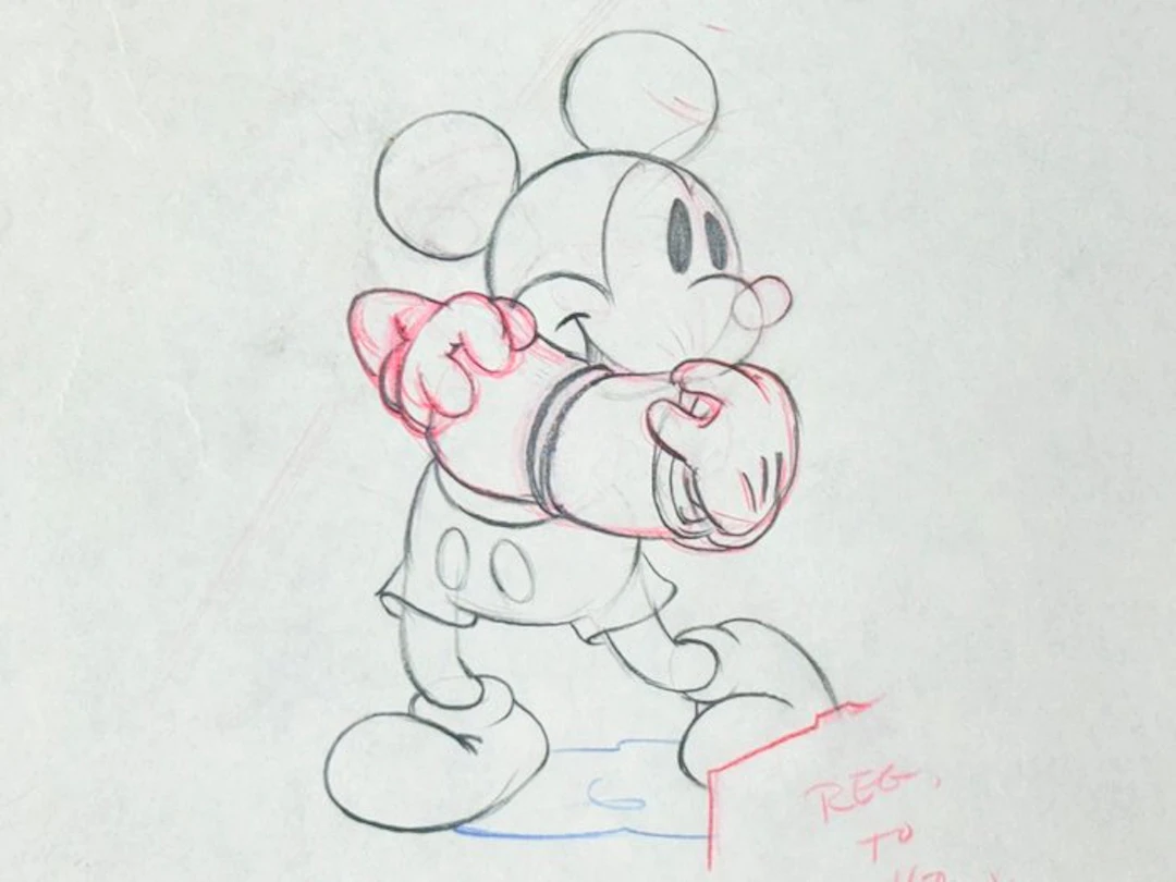 Walt Disney - Mickey Mouse Production Drawing (1939) - Society Dog Show