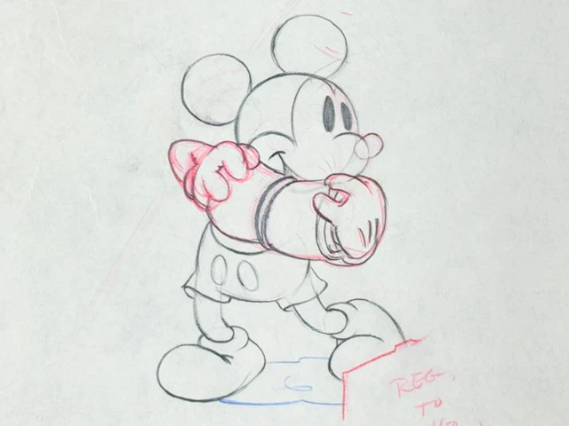Walt Disney - Mickey Mouse Production Drawing (1939) - Society Dog Show