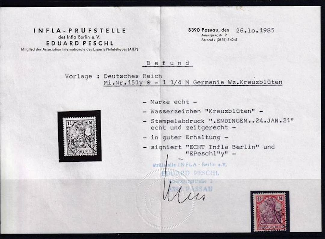 German Empire 1920 - Vierpass-WZ (Y)