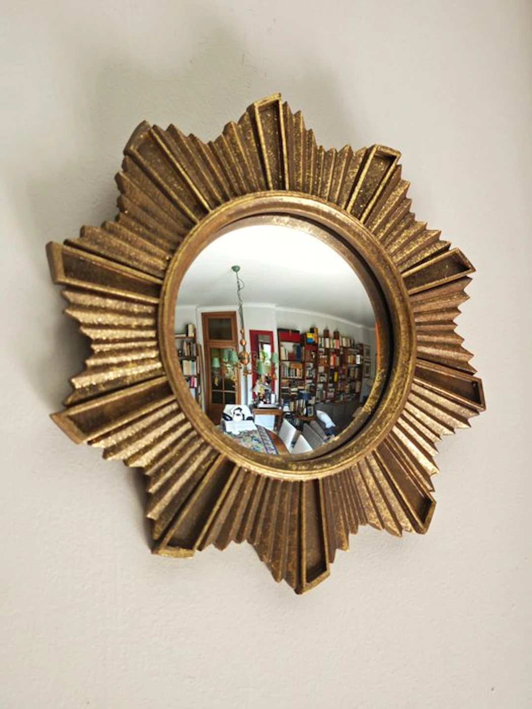 Wall mirror- Witch's Eye / Butler - Glass, Resin - Sunburst Convex Mirror
