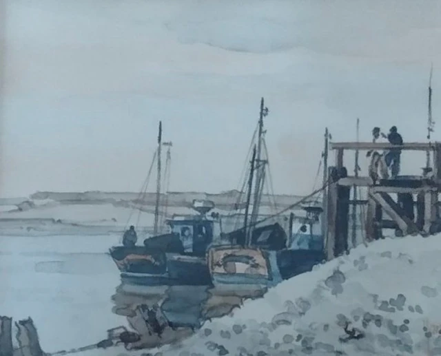 Robert Yan (1901-1994) - Chalutiers a quai