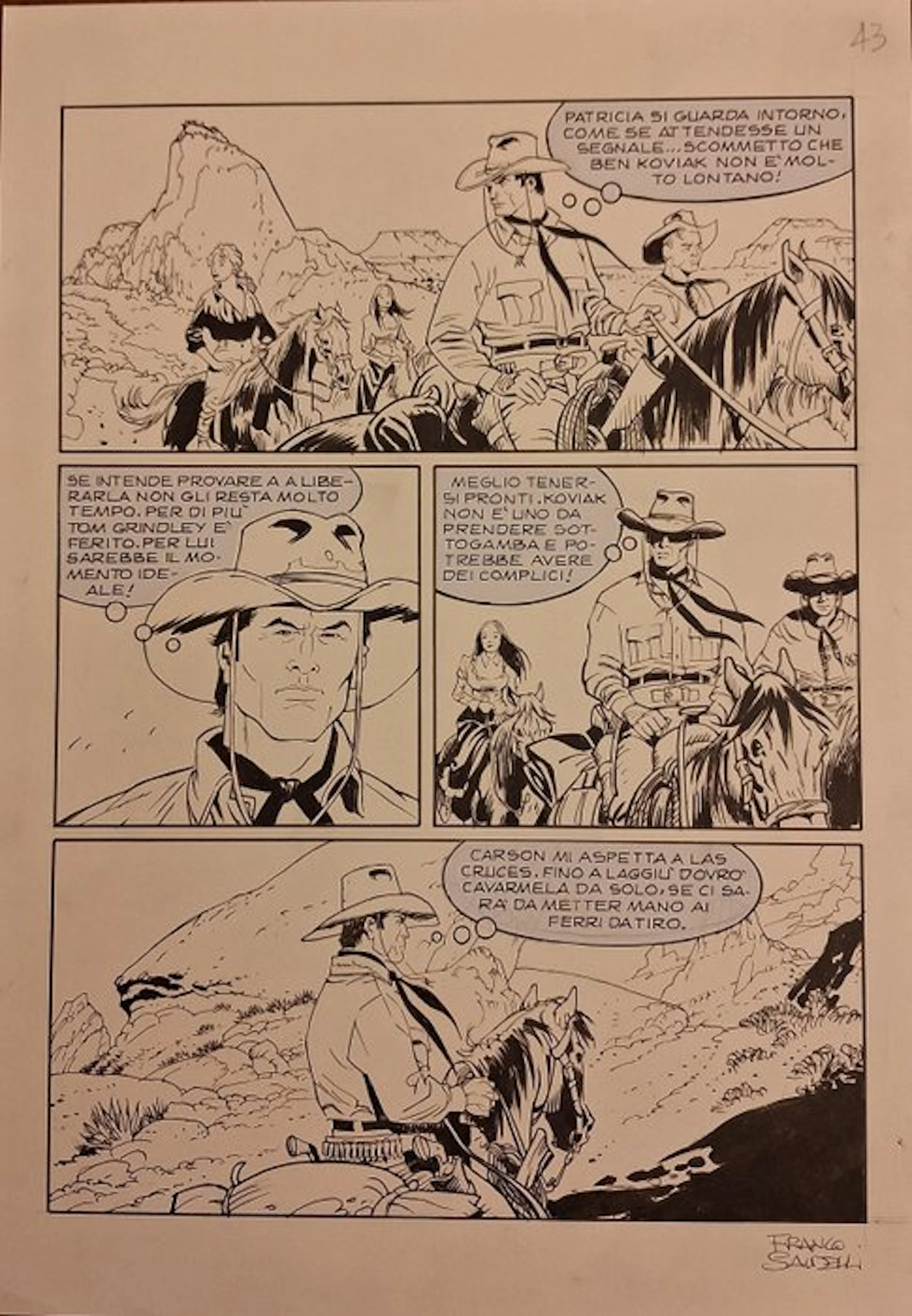 Saudelli, Franco - 1 Original page - Tex - Tex Magazine n. 11