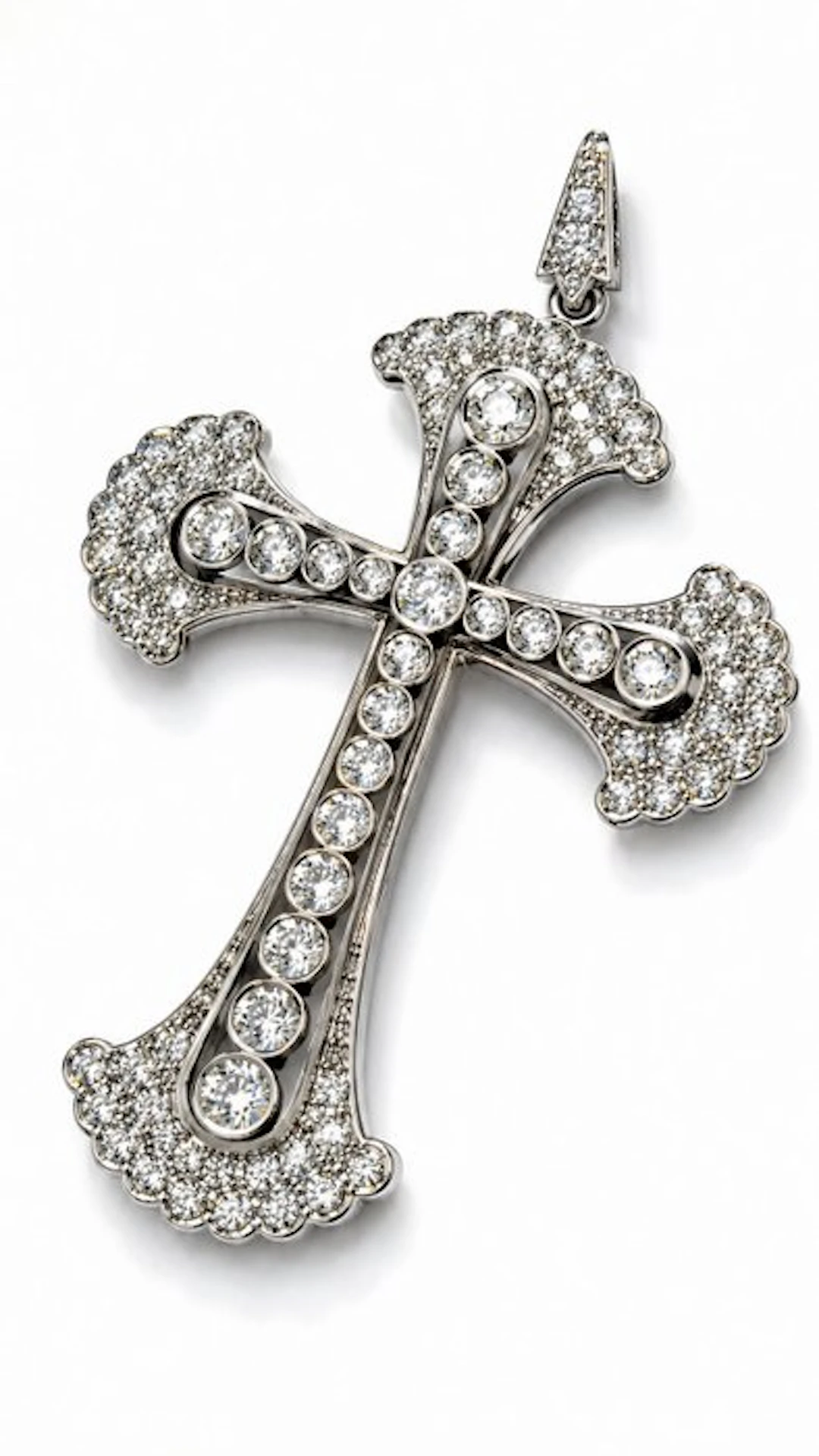 Cross pendant Platinum - 2.00ct