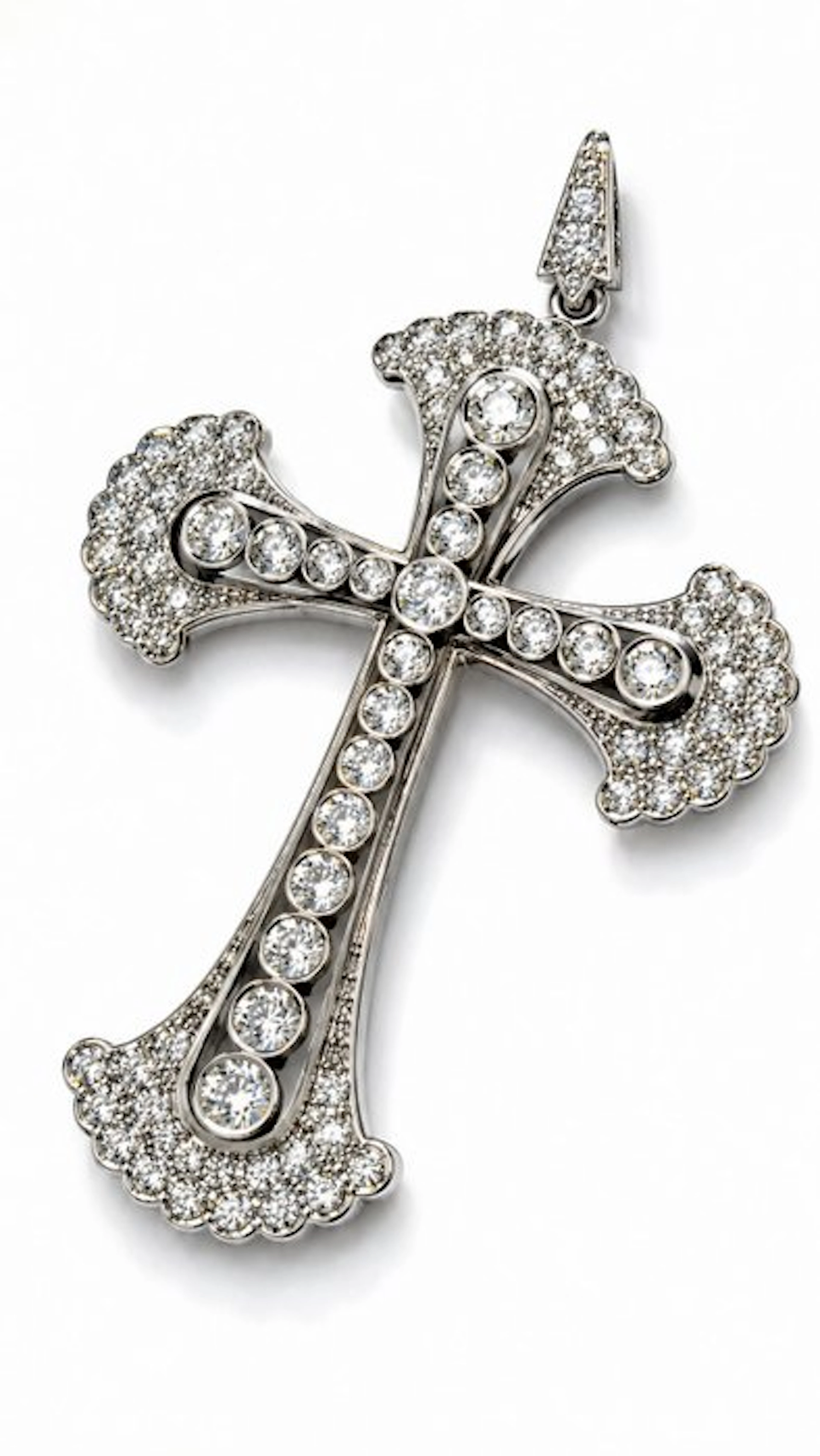 Cross pendant Platinum - 2.00ct