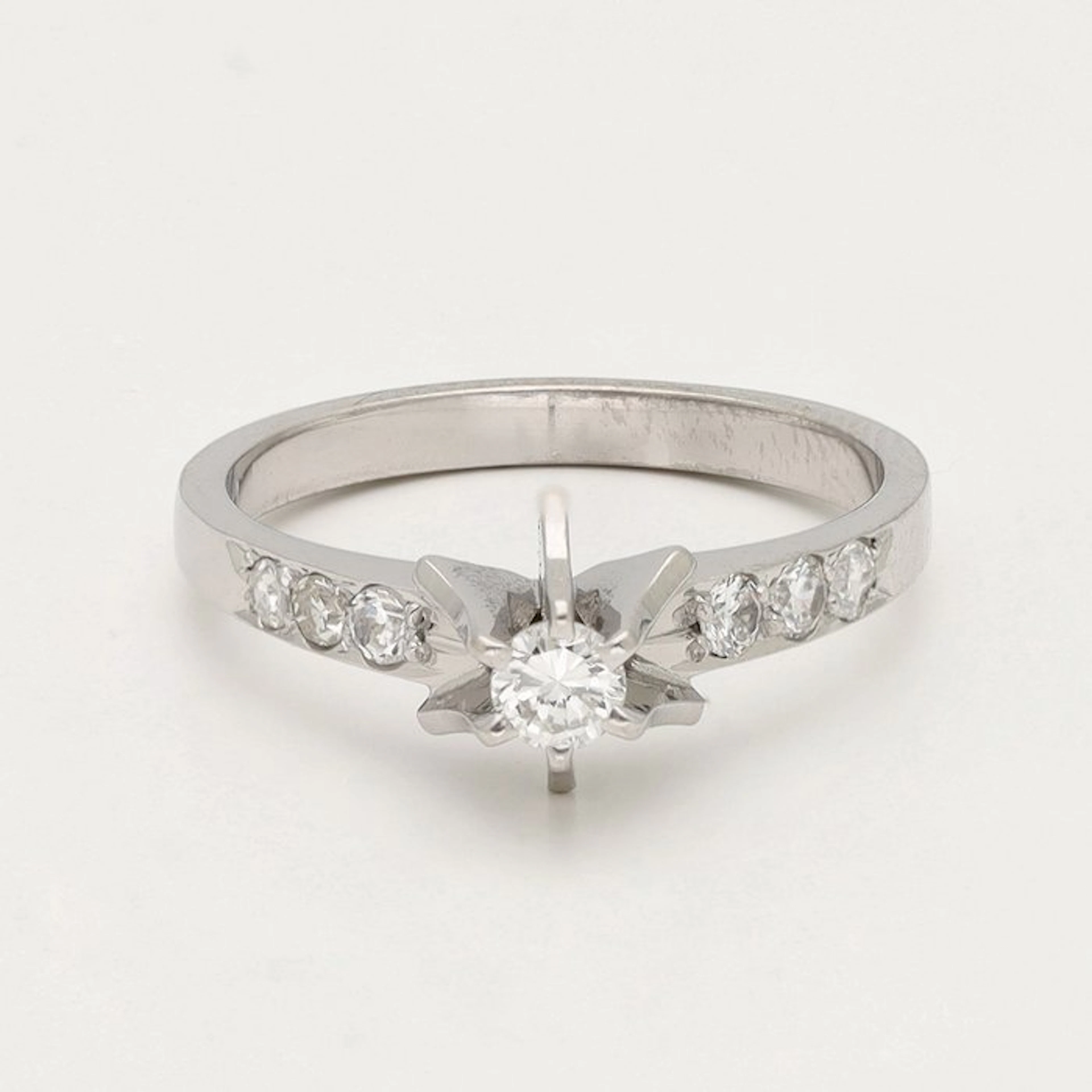 Ring - 18 kt. White gold - Single cut / brilliant