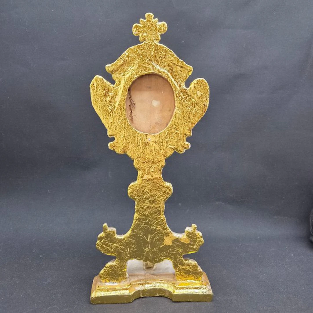 Monstrance - Wood, gold leaf - 1950-1960 - Reliquary