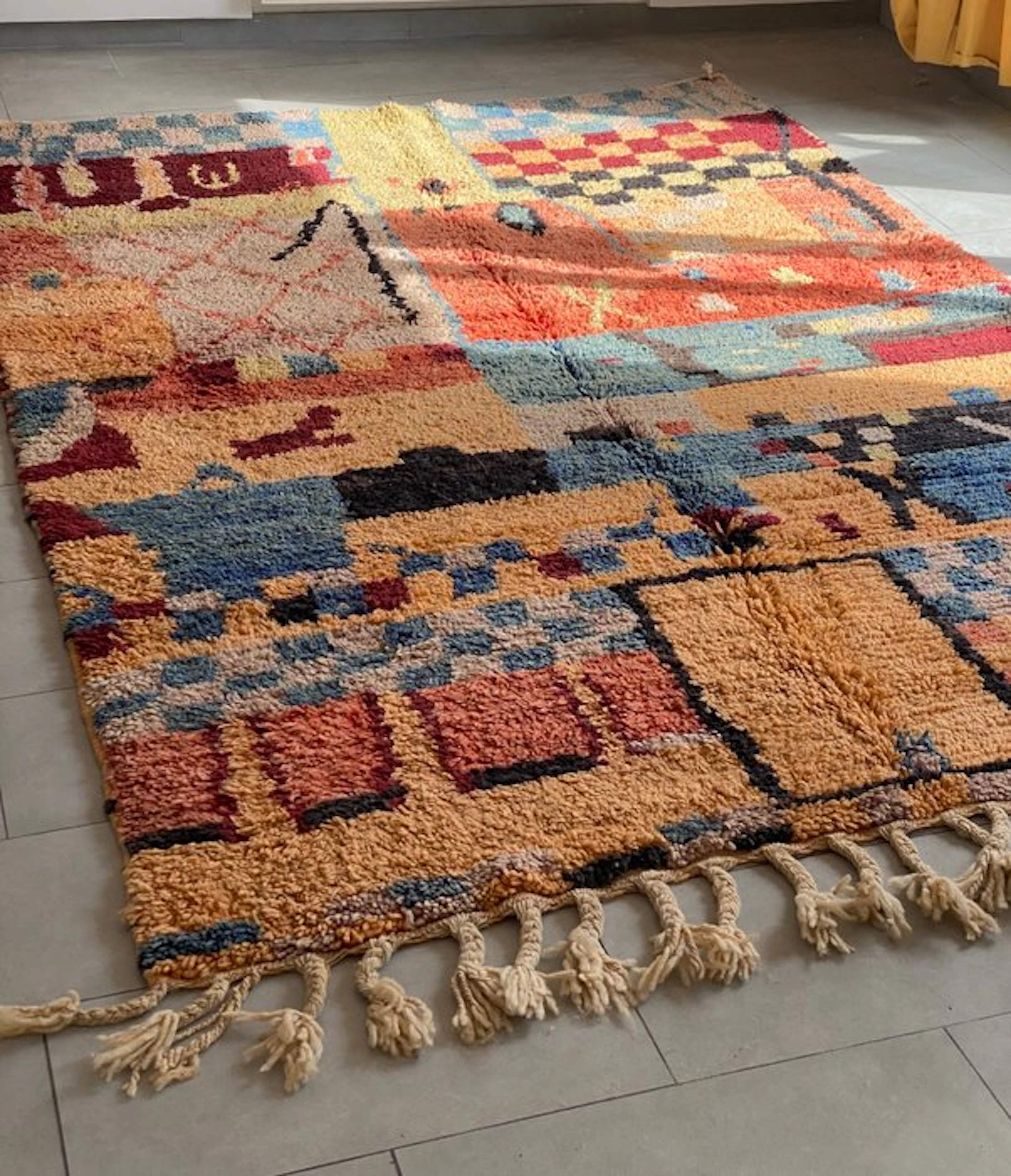 “Atlas Mosaic” – Authentic Moroccan Berber Rug - a unique...
