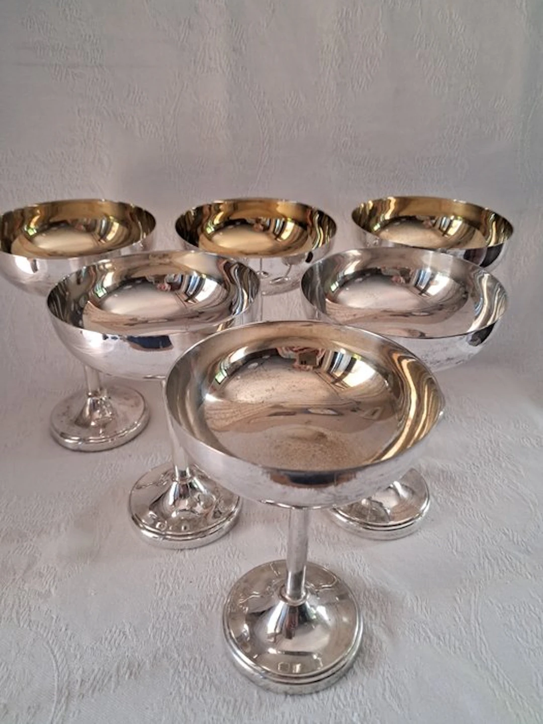 Champagne glass (6) - Silverplated