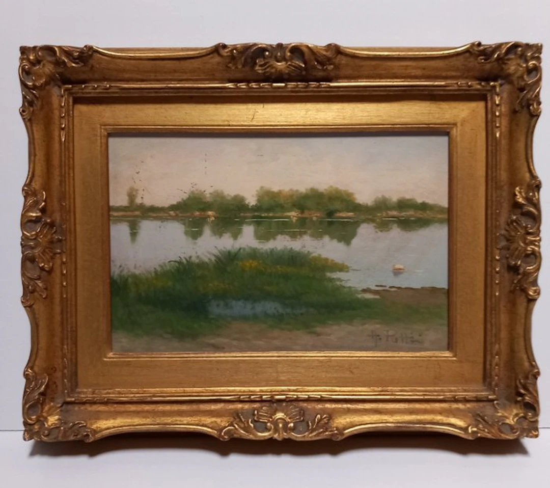 A. Putti (XIX) - Paesaggio fluviale