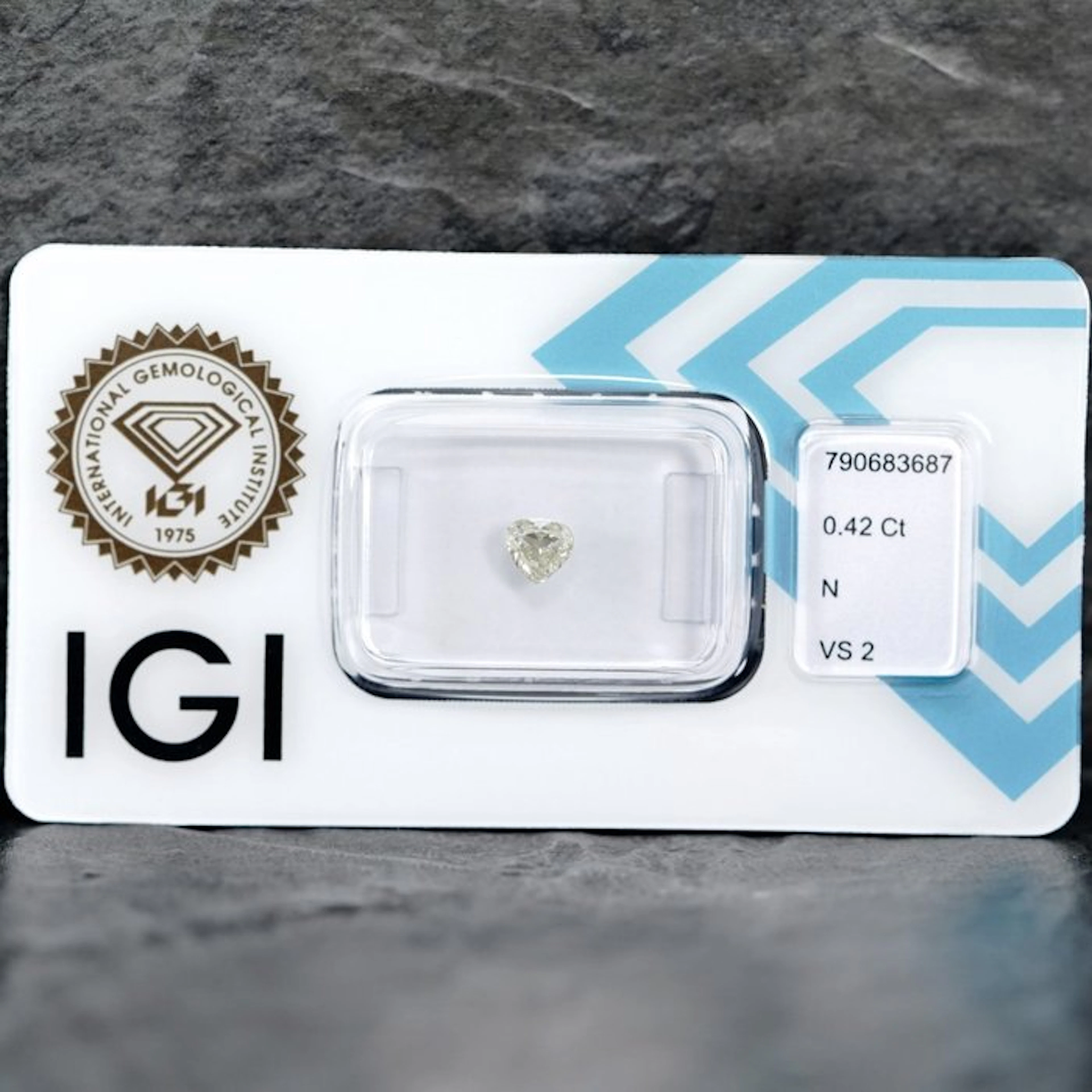 1 pcs Diamond (Natural) - 0.42 ct - Heart - N (tinted)...