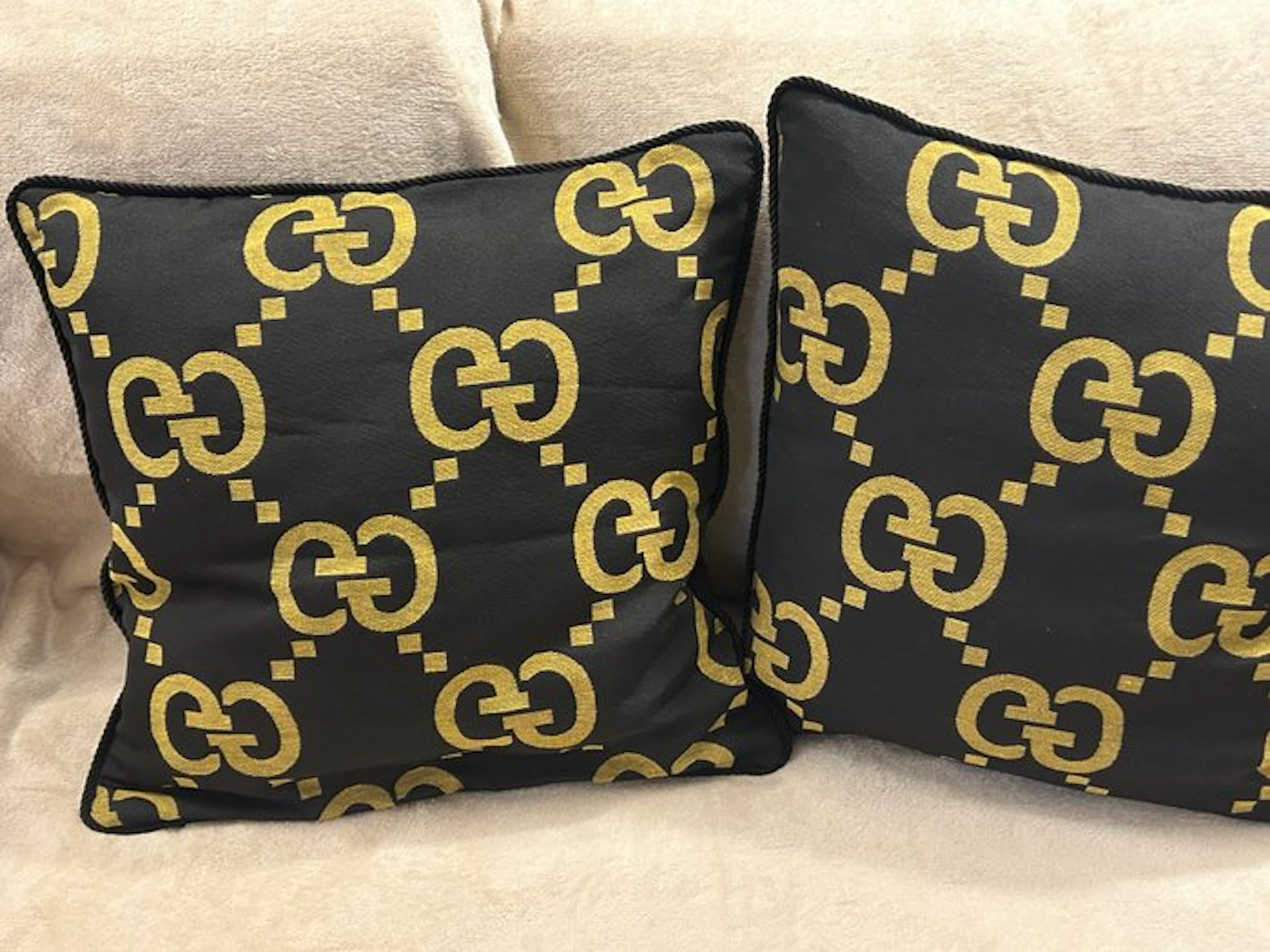 Gucci 2 Cuscini Gucci - GG - cotone 47 cm - Cushion (2)