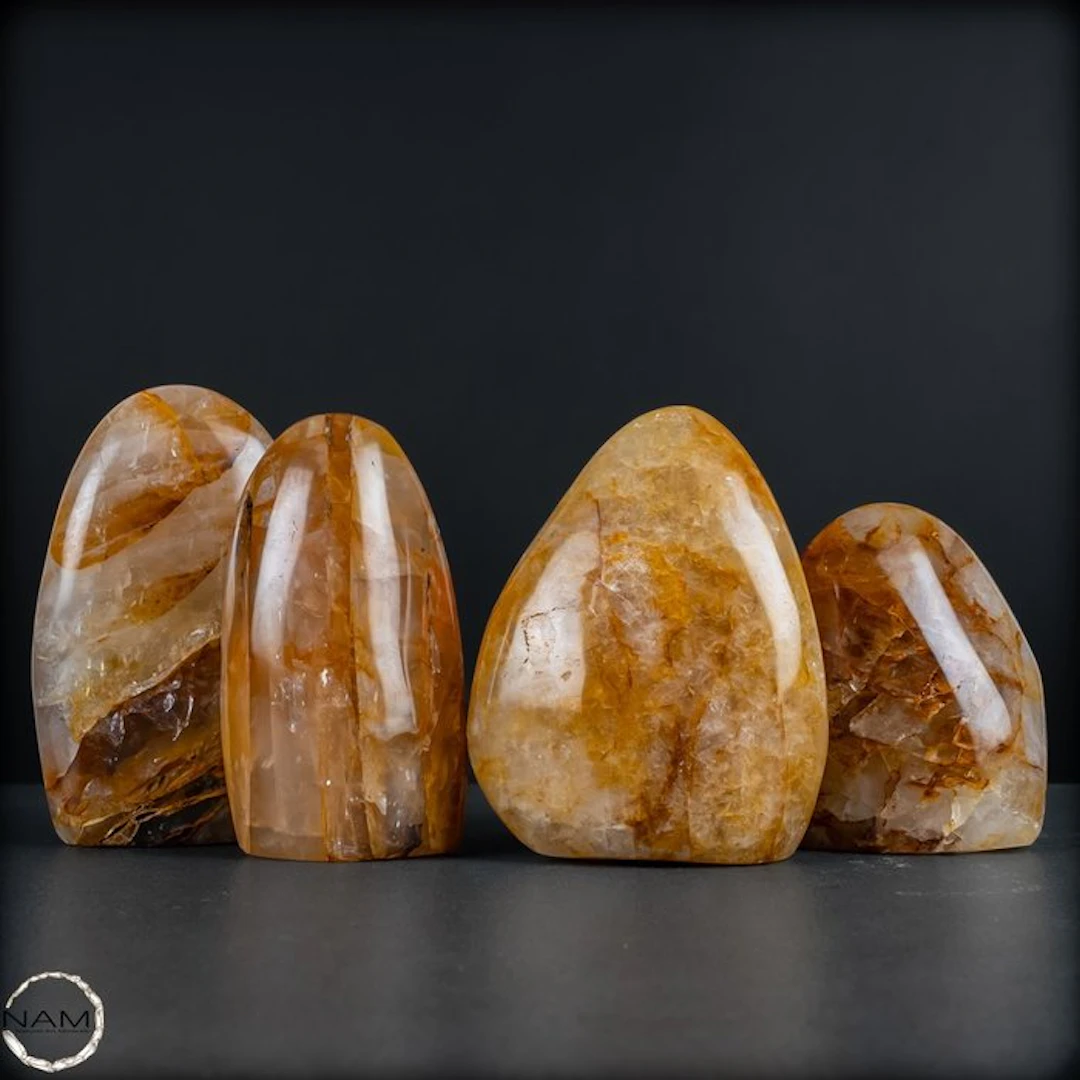Healer quartz freeforms – Striking 4-piece set with...