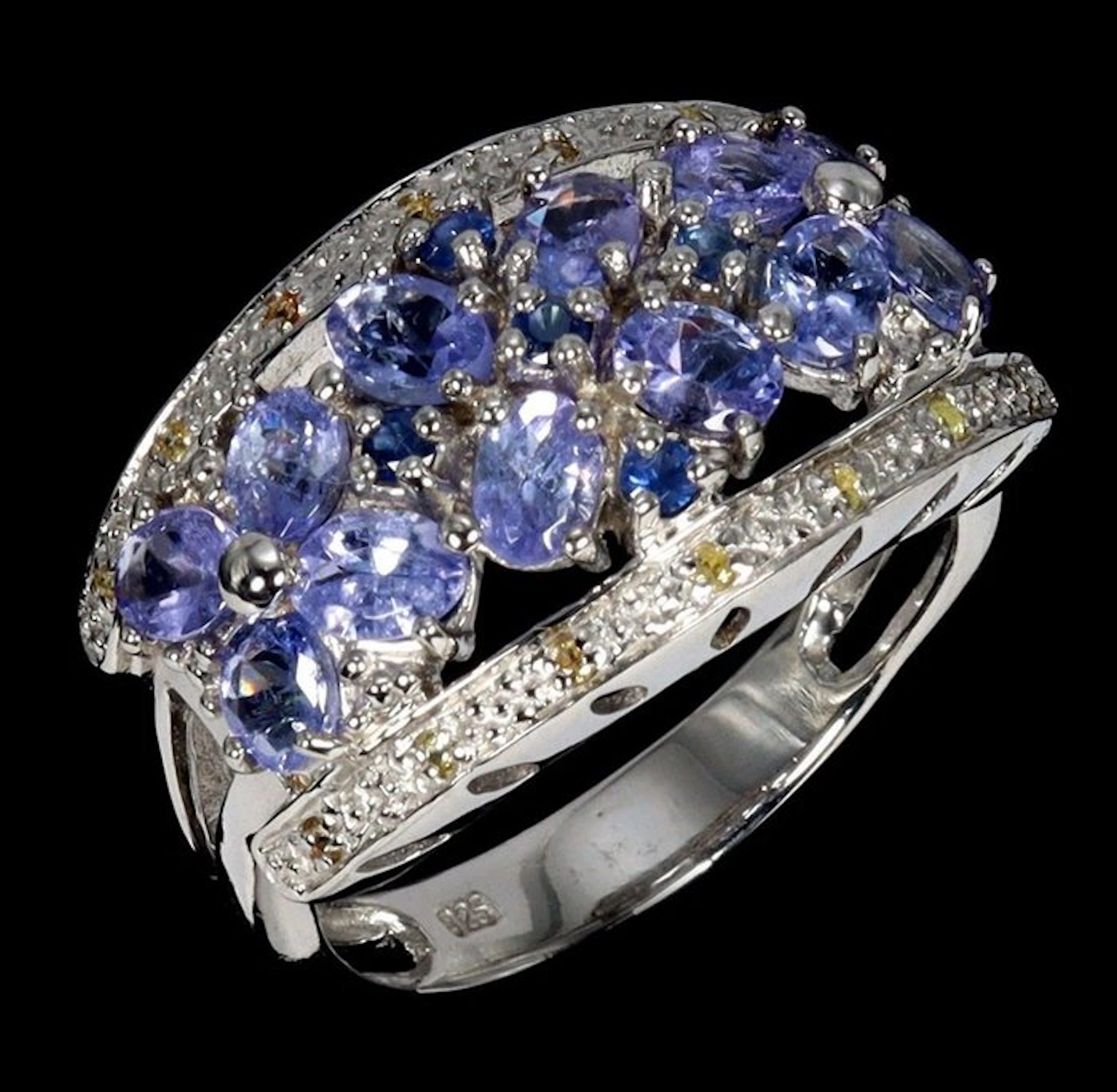 No reserve price - Ring 14K White Gold Plated 925 Sterling Silver - 0.00ct