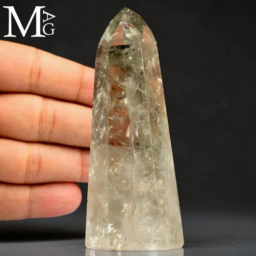 Bahia, Brazil – Translucent Green Quartz with - Height...