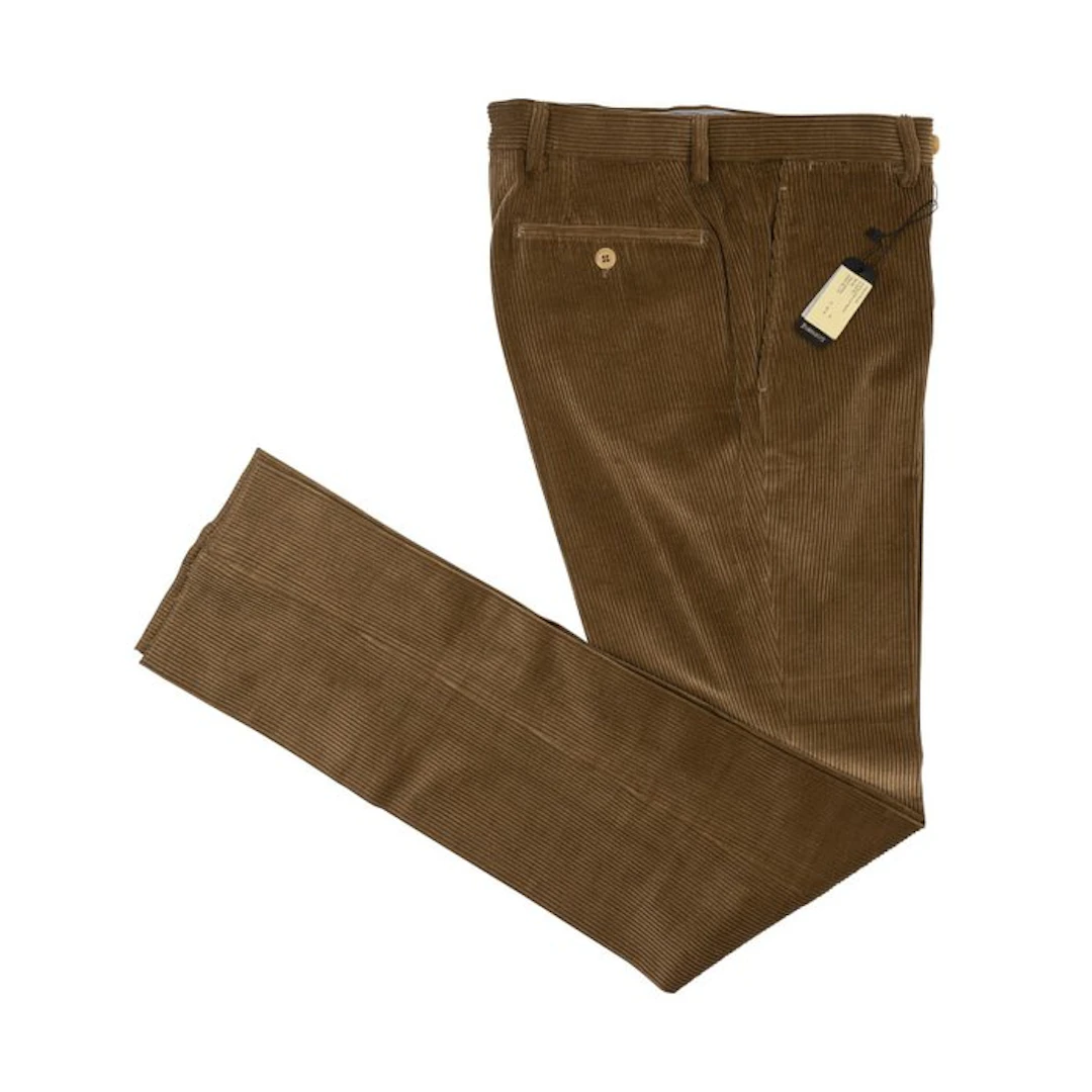RUBINACCI NAPOLI - 46 IT - "Luca" Camel Cotton Corduroy...