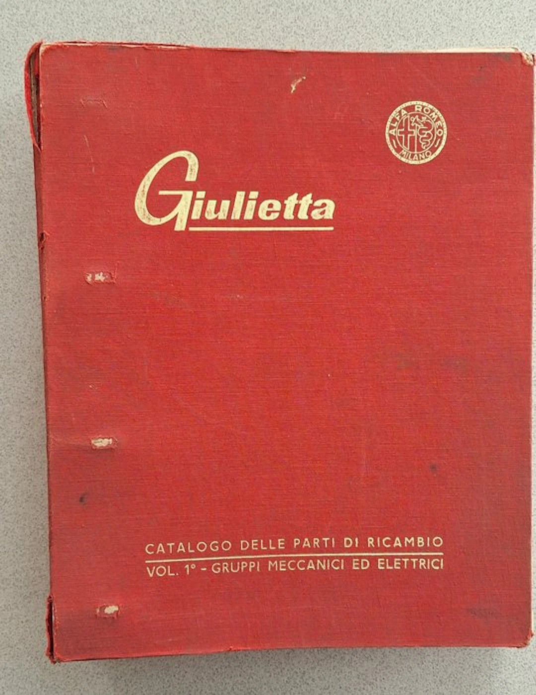 Spare parts catalog Alfa Romeo GIULIETTA 1st series - MJ1955
