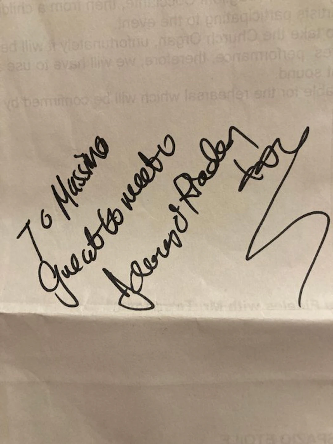 Cranberries, Dolores O'Riordan - handwritten dedication - 2005
