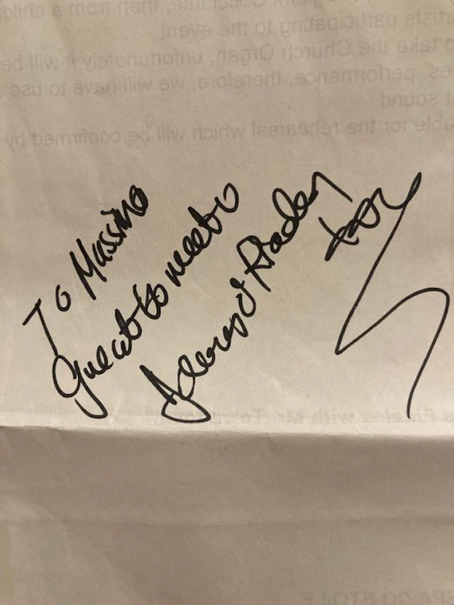 Cranberries, Dolores O'Riordan - handwritten dedication - 2005