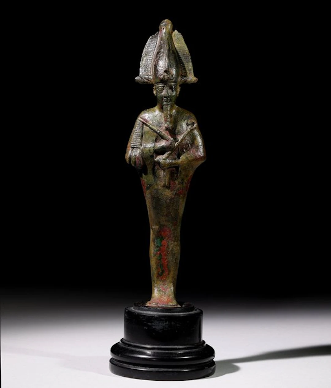 Ancient Egypt, Bronze tall bronze Osiris with Spanish export license - 20.5 cm