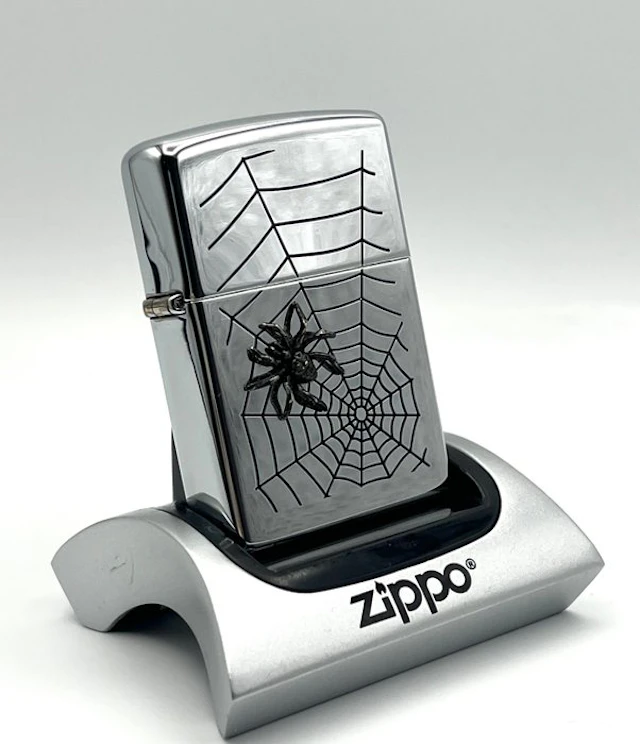 Zippo - Spider Web & Emblem Unfired & New - Mint...