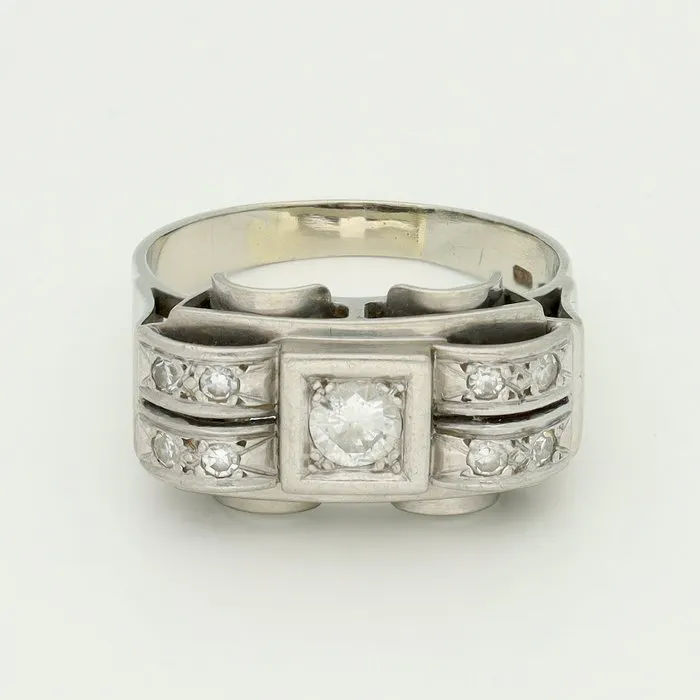 Ring - 18 kt. White gold Diamond (Natural)